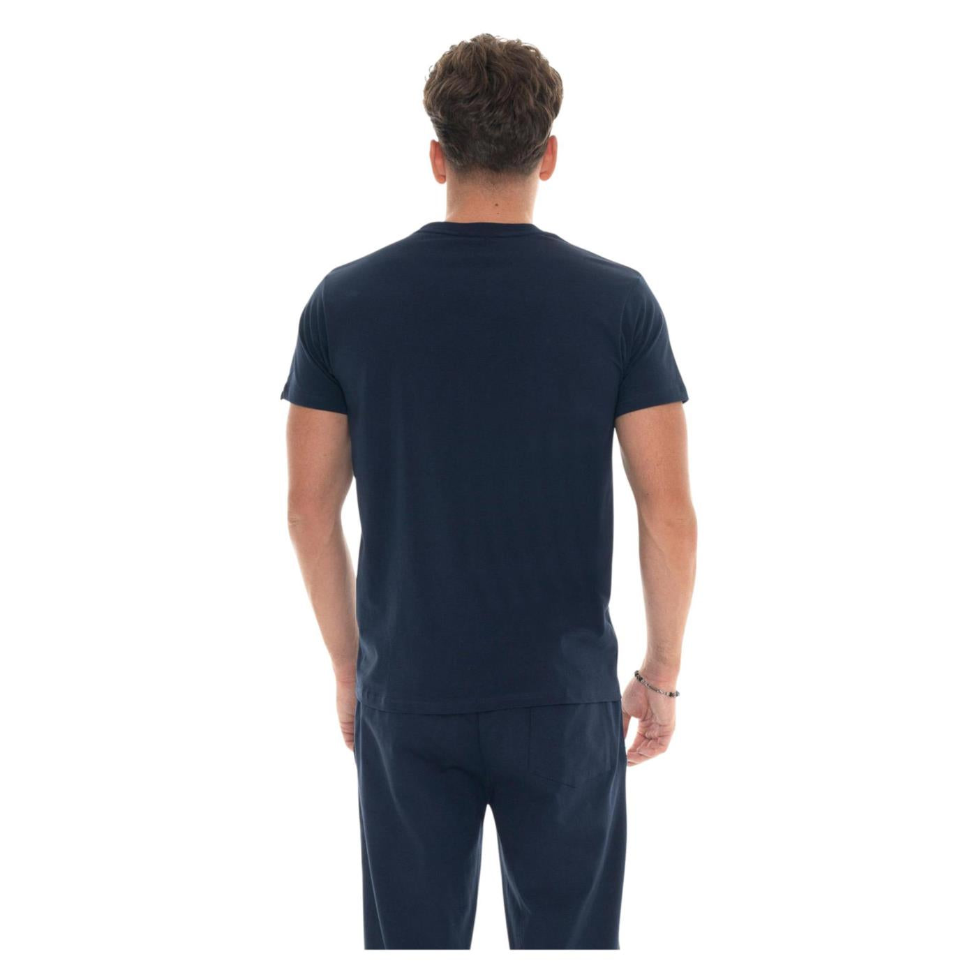 LEONE T-SHIRT JERSEY STRETCH - Blu - vista 2