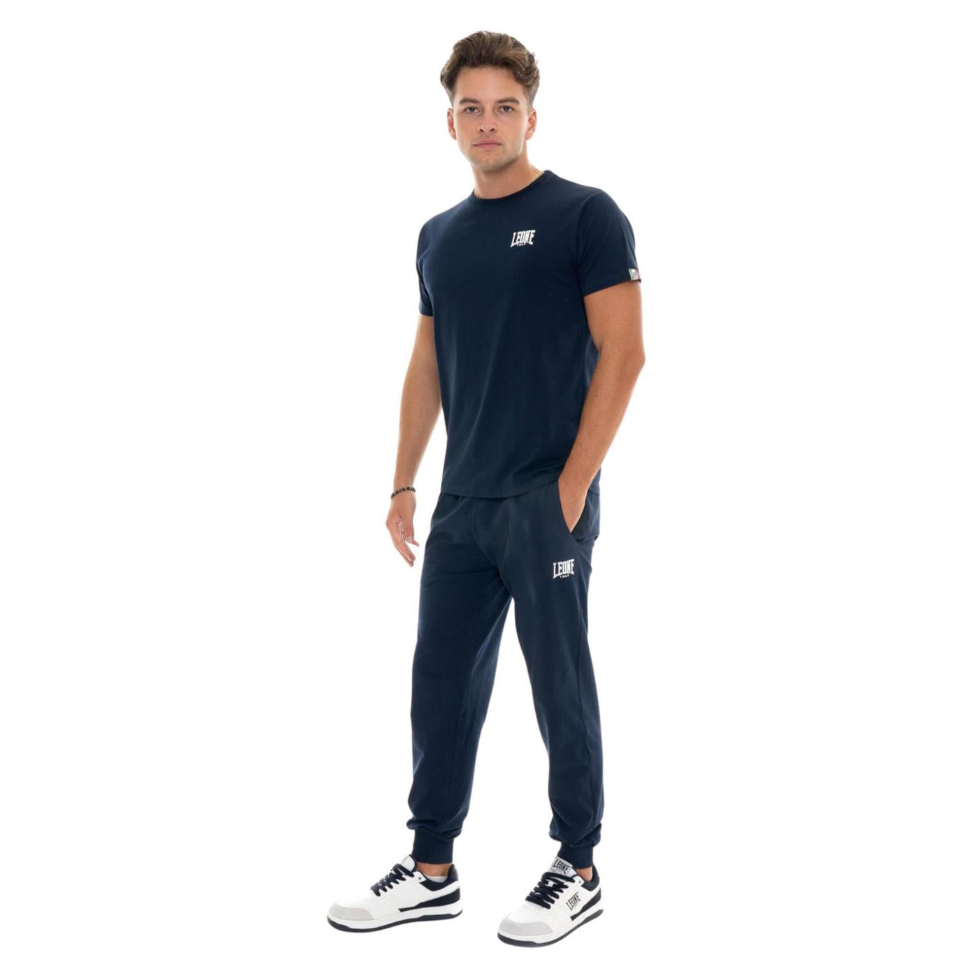 LEONE T-SHIRT JERSEY STRETCH - Blu - vista 4