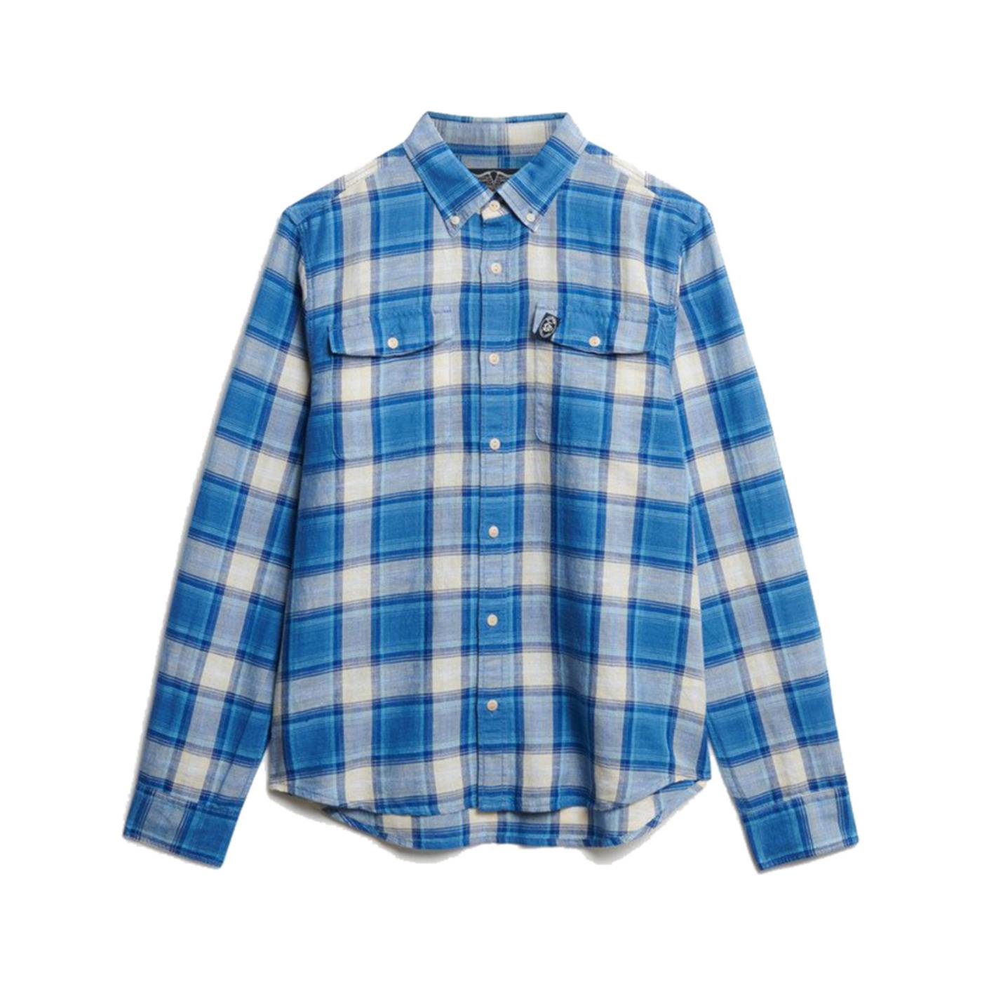SUPERDRY MERCHANT LINEN CHECK SHIR
