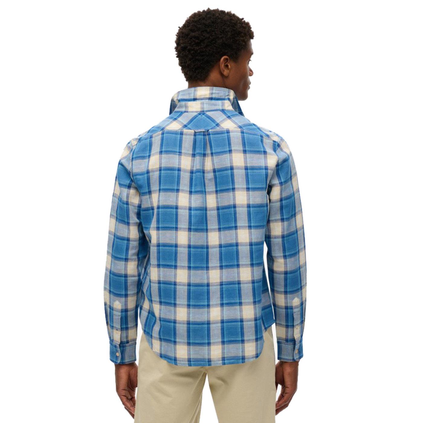SUPERDRY MERCHANT LINEN CHECK SHIR