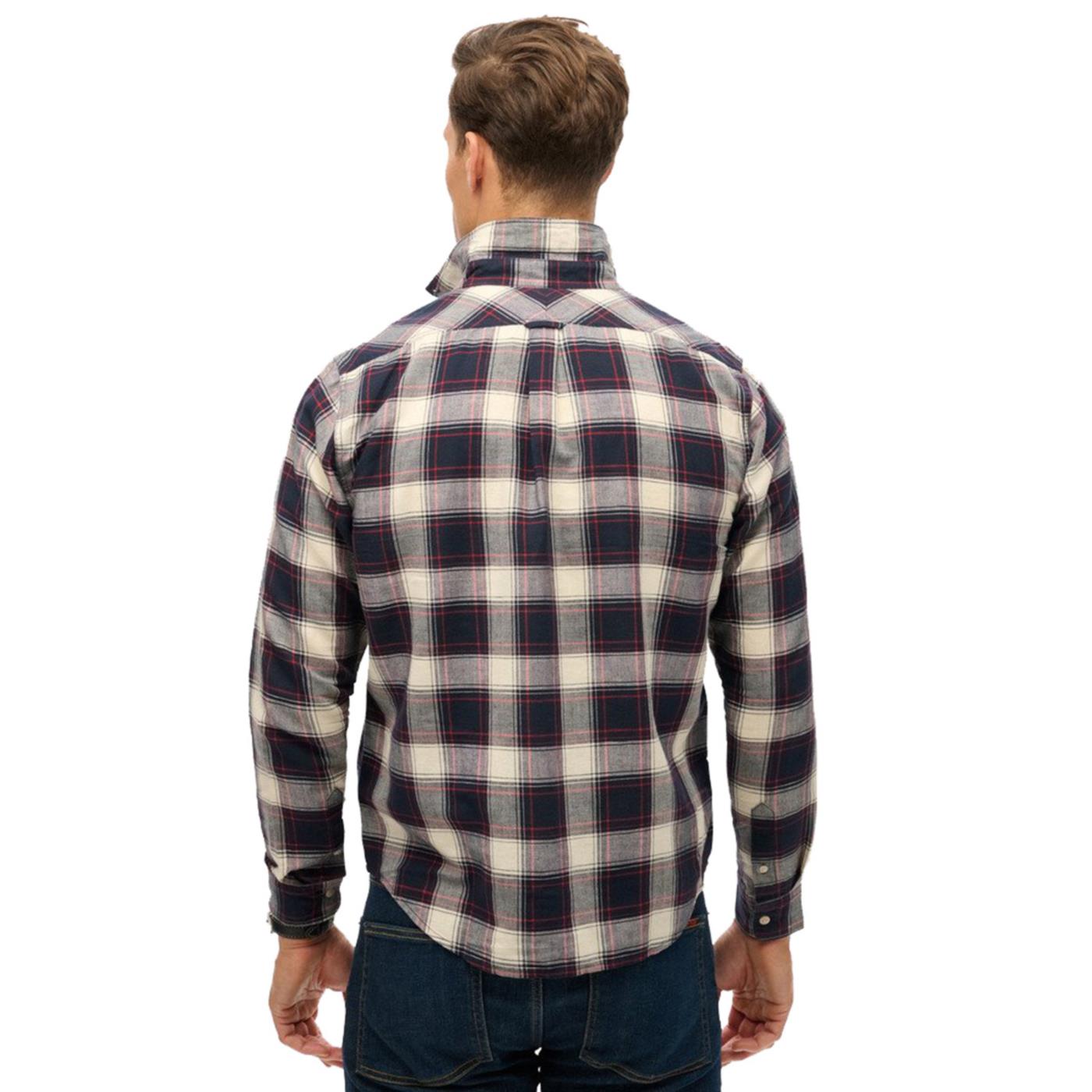 SUPERDRY MERCHANT LINEN CHECK SHIR