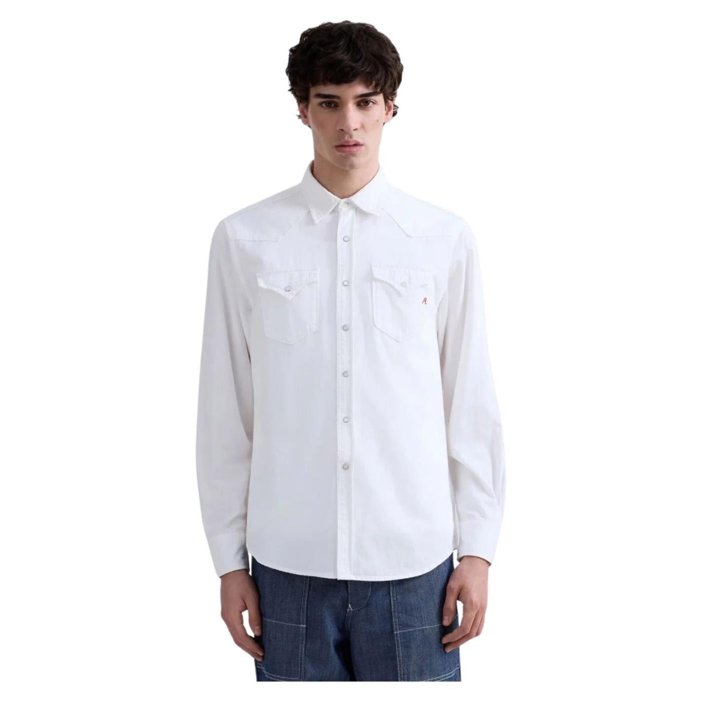 REPLAY CAMICIA WESTERN - Bianco - immagine principale