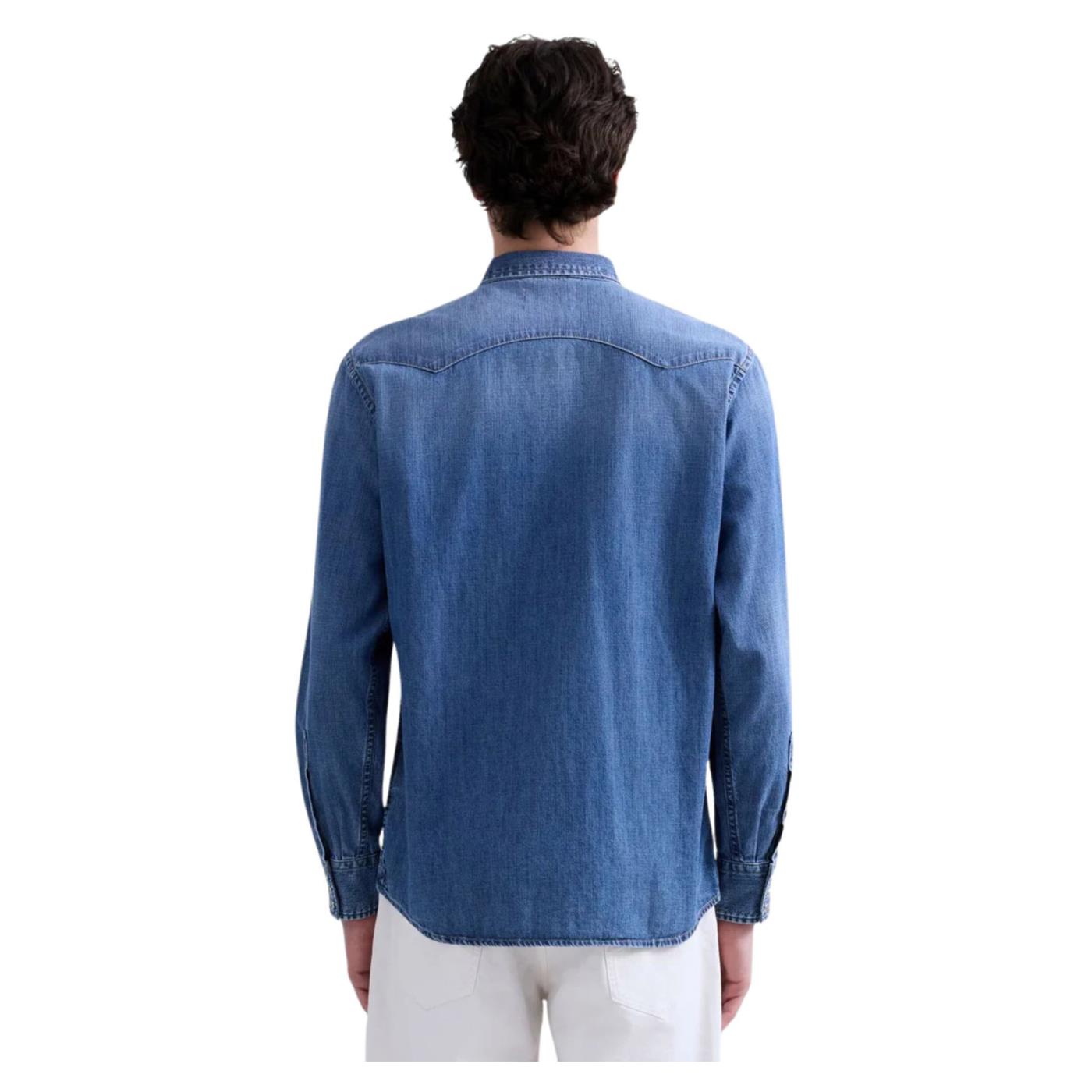 REPLAY CAMICIA WESTERN IN DENIM - Denim - vista 2