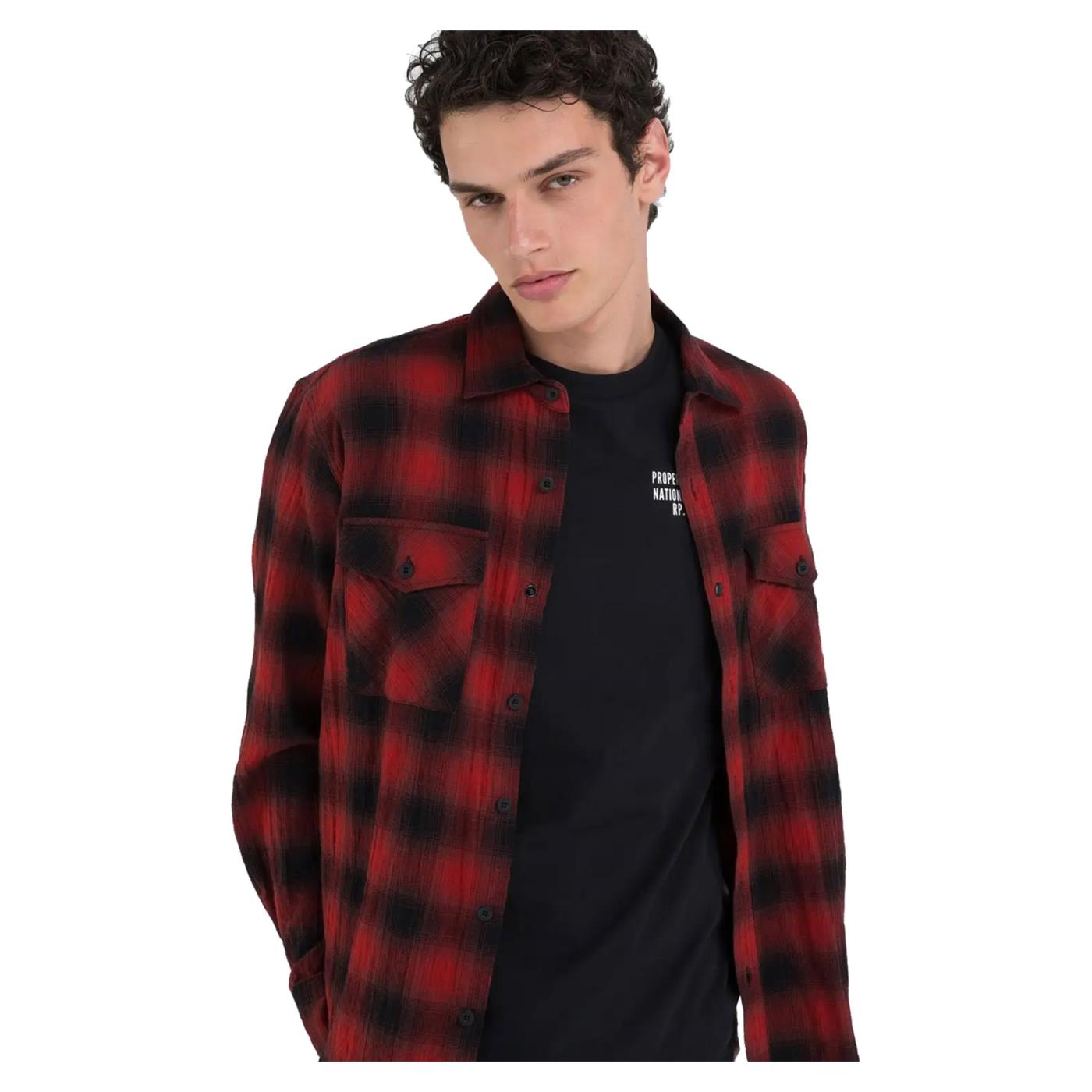 REPLAY CAMICIA CHECK REGULAR FIT
