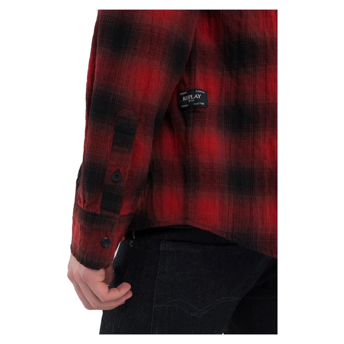 REPLAY CAMICIA CHECK REGULAR FIT