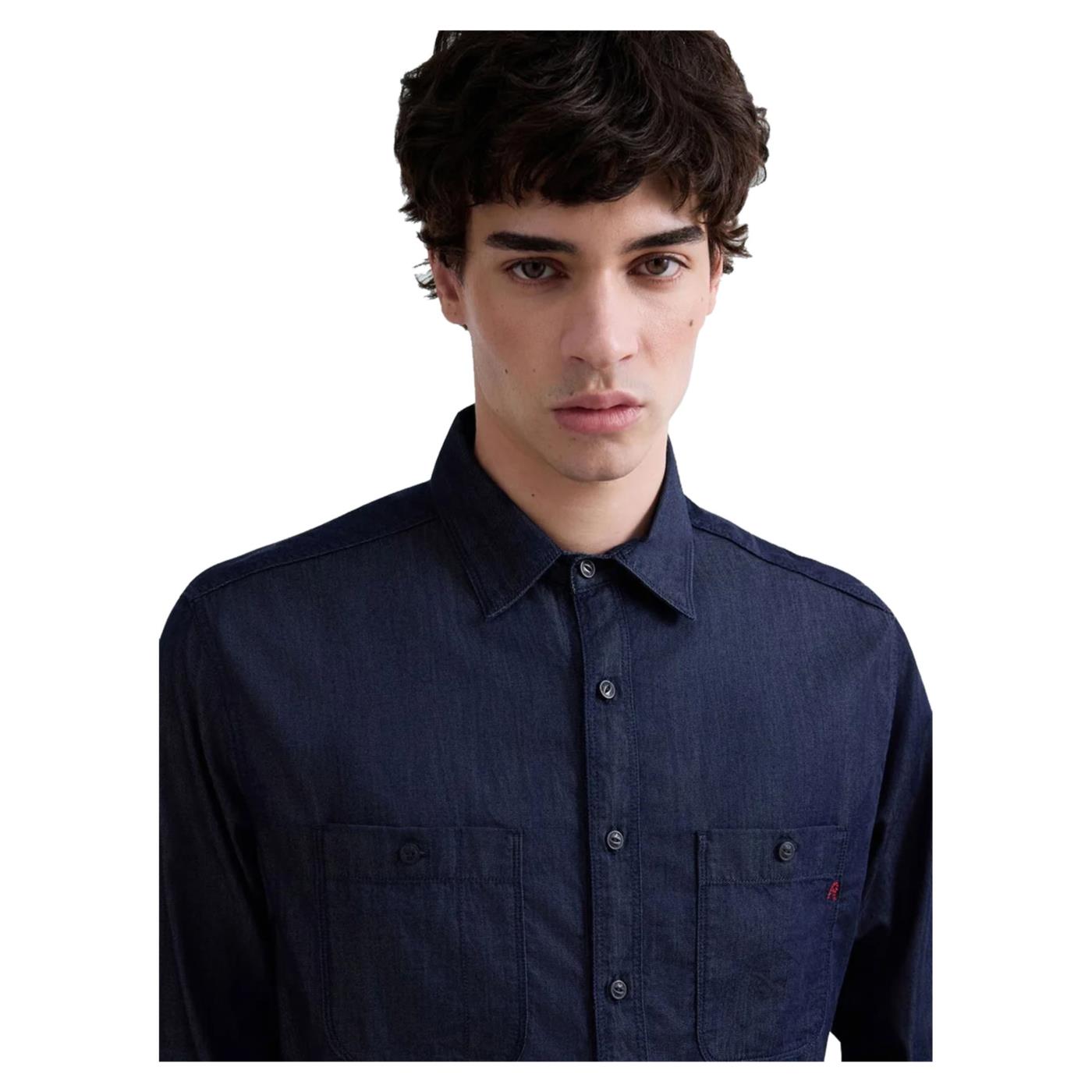 REPLAY CAMICIA ML UOMO - Blu - vista 3