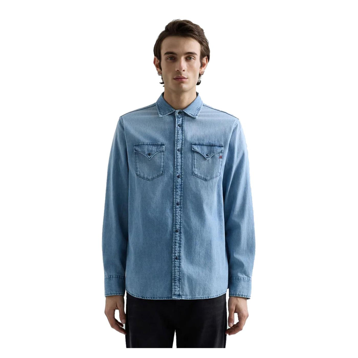 REPLAY CAMICIA WESTERN IN DENIM
