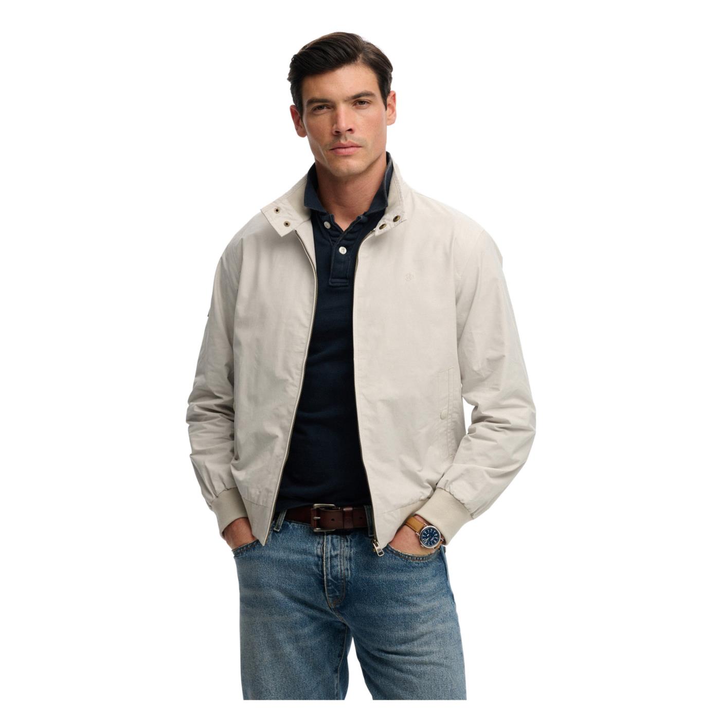 SUPERDRY CLASSIC HARRINGTON JACKET - Beige - immagine principale