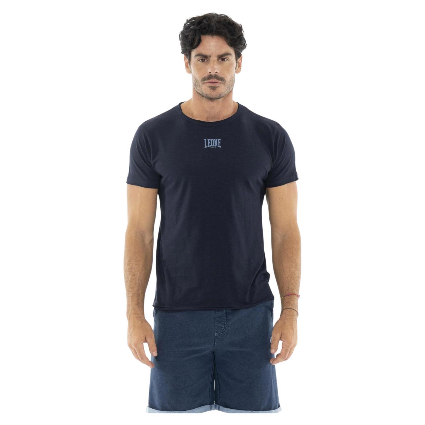 LEONE T-SHIRT COTONE FIAMMATO - Blu - immagine principale