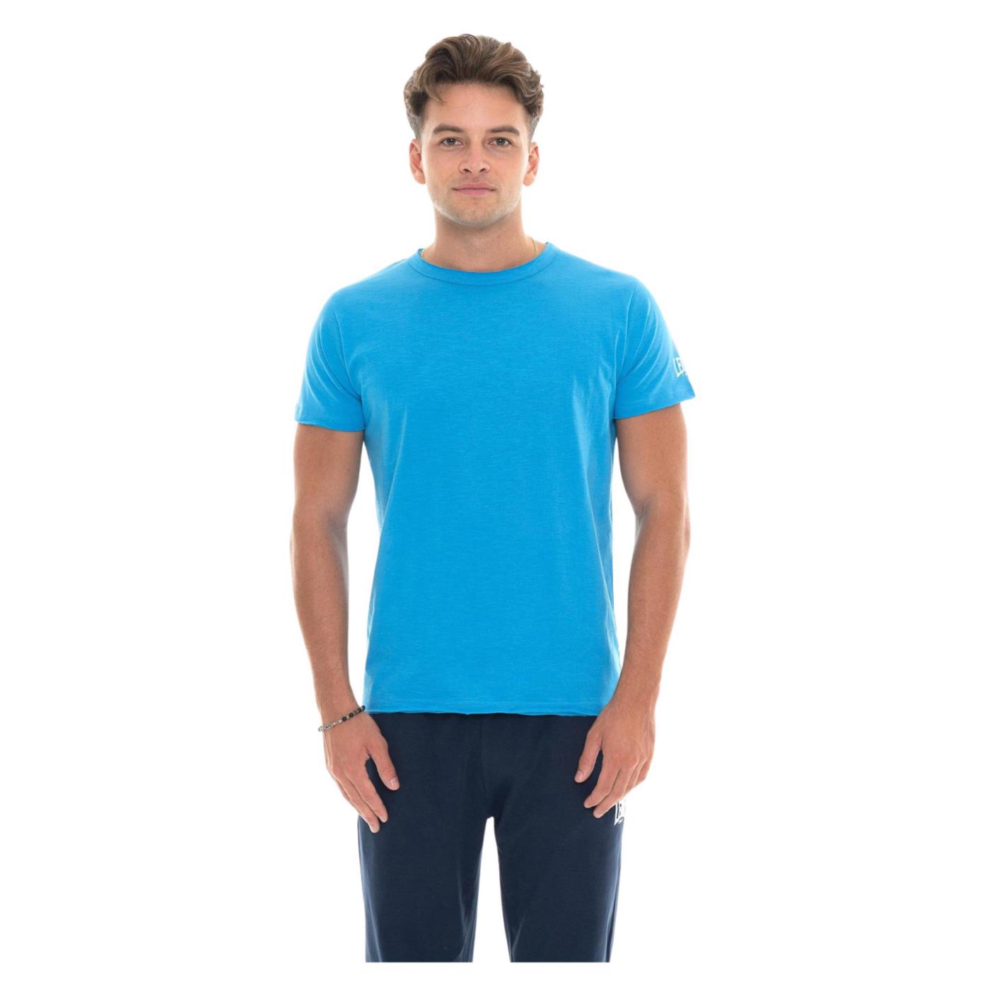 LEONE T-SHIRT COTONE FIAMMATO - Azzurro - immagine principale