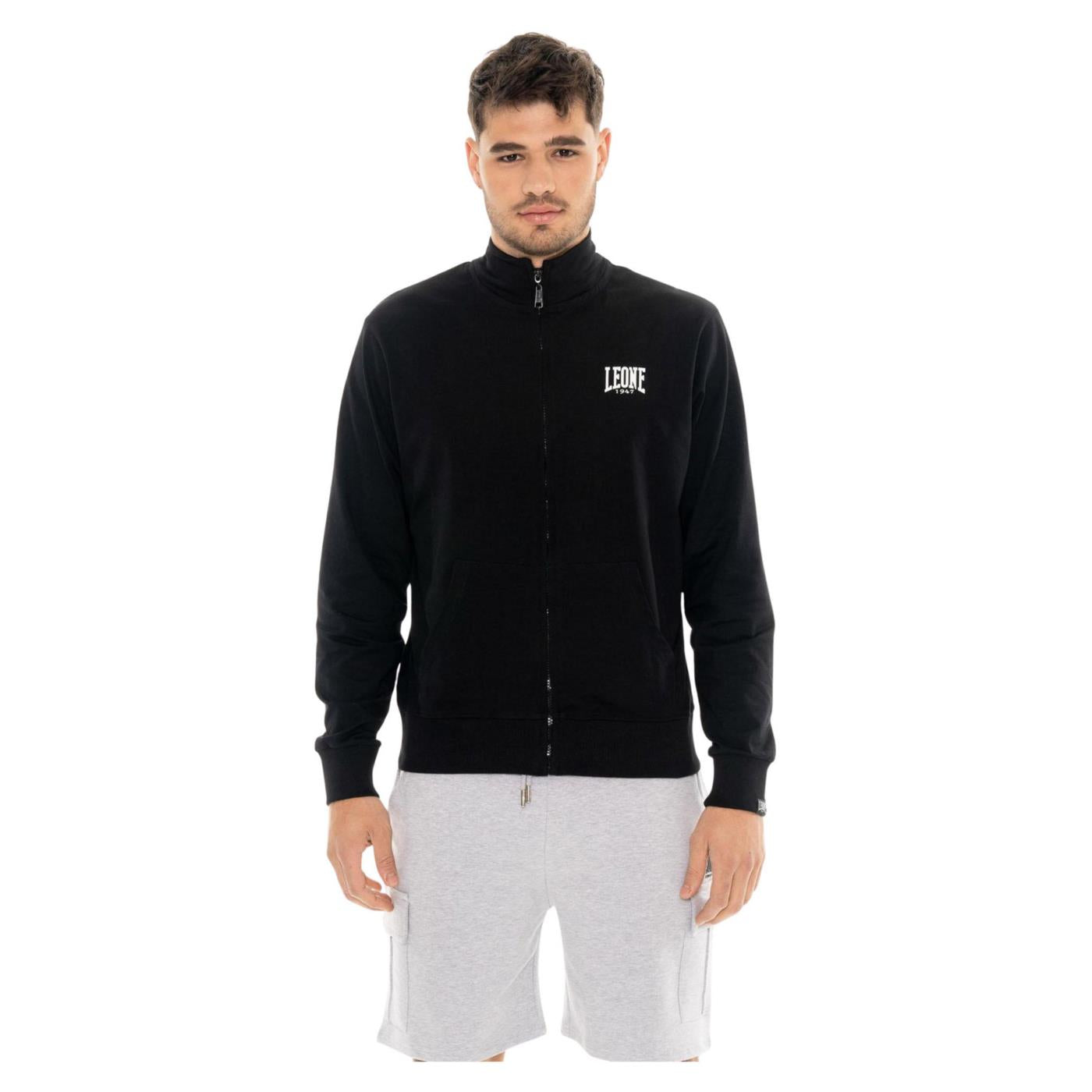 LEONE FELPA FULL ZIP SMALL LOGO - Nero - immagine principale