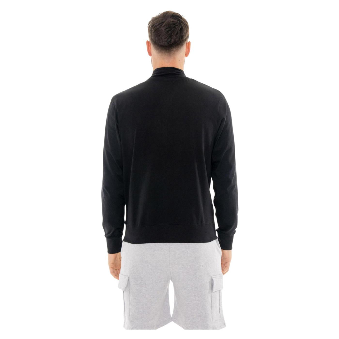 LEONE FELPA FULL ZIP SMALL LOGO - Nero - vista 2