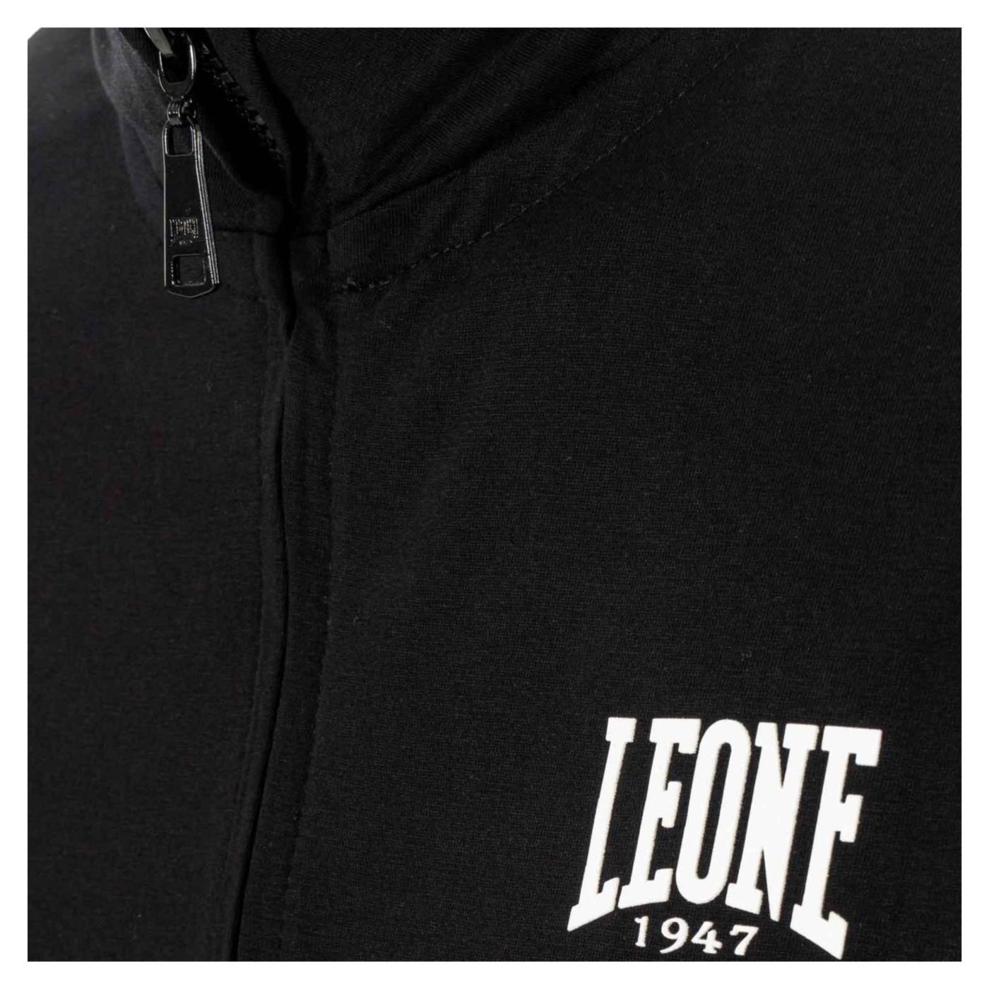 LEONE FELPA FULL ZIP SMALL LOGO - Nero - vista 3