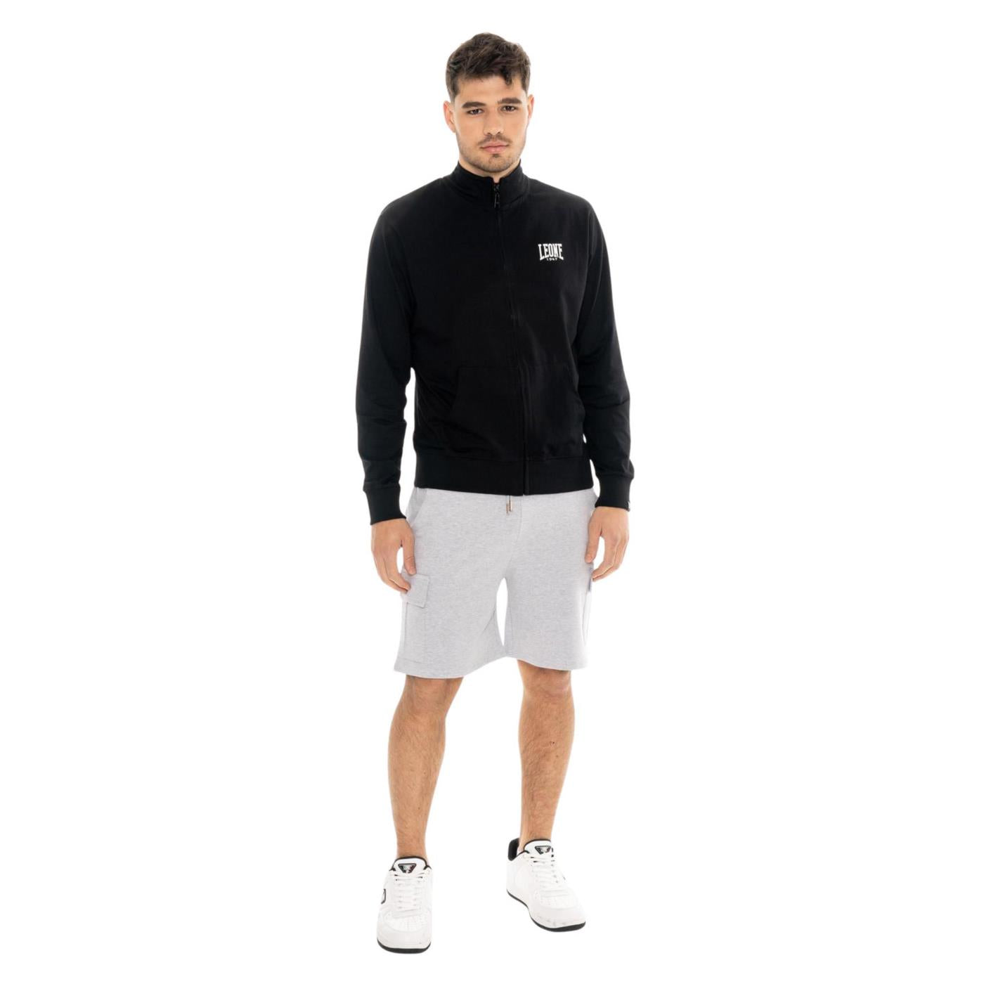 LEONE FELPA FULL ZIP SMALL LOGO - Nero - vista 4