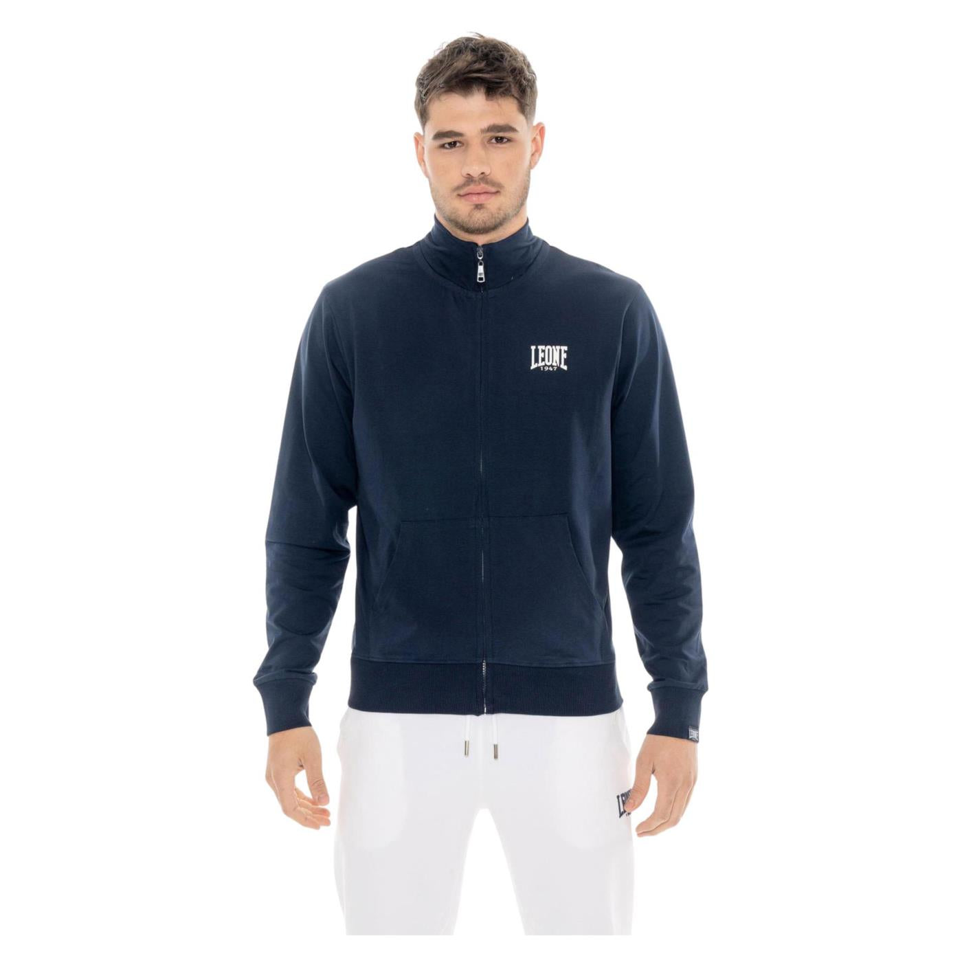 LEONE FELPA FULL ZIP SMALL LOGO - Blu - immagine principale