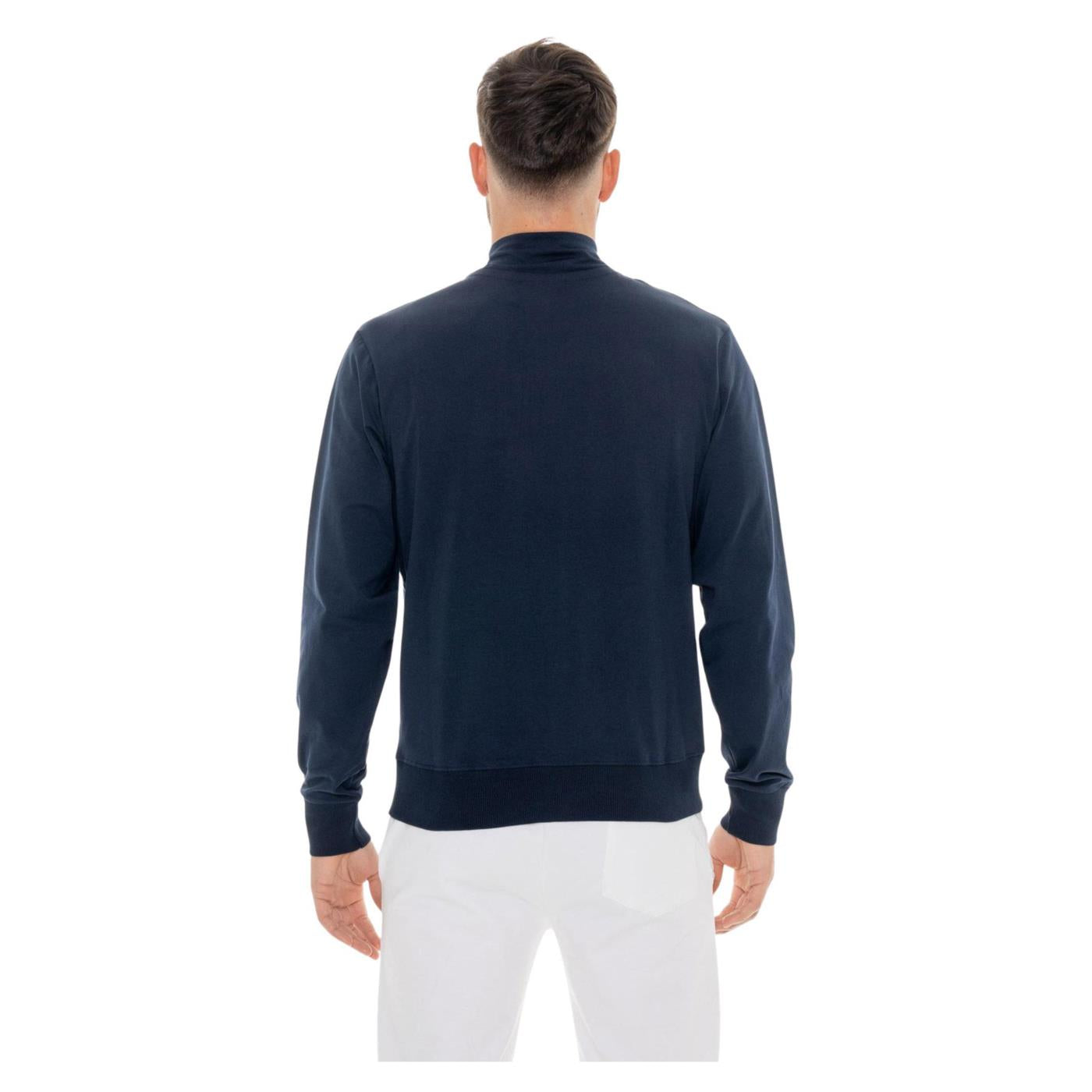 LEONE FELPA FULL ZIP SMALL LOGO - Blu - vista 2