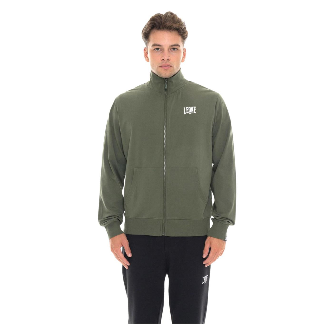 LEONE FELPA FULL ZIP SMALL LOGO - Militare - immagine principale