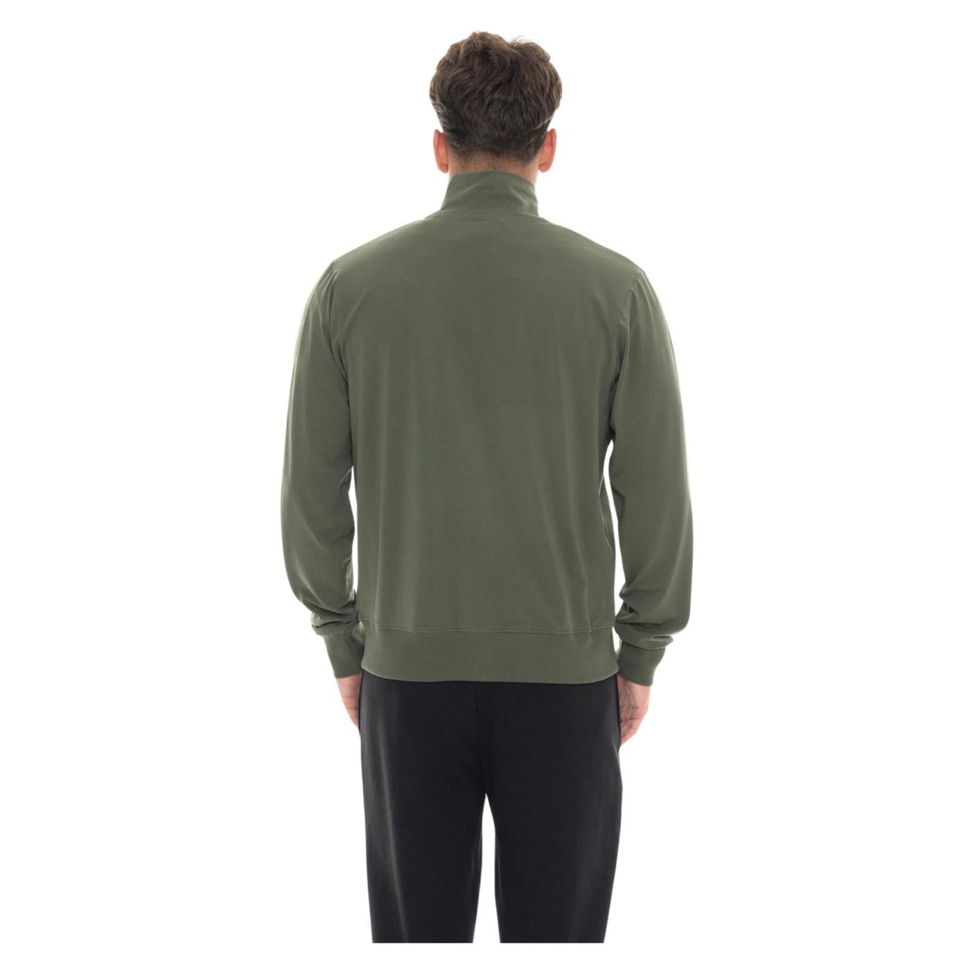 LEONE FELPA FULL ZIP SMALL LOGO - Militare - vista 2