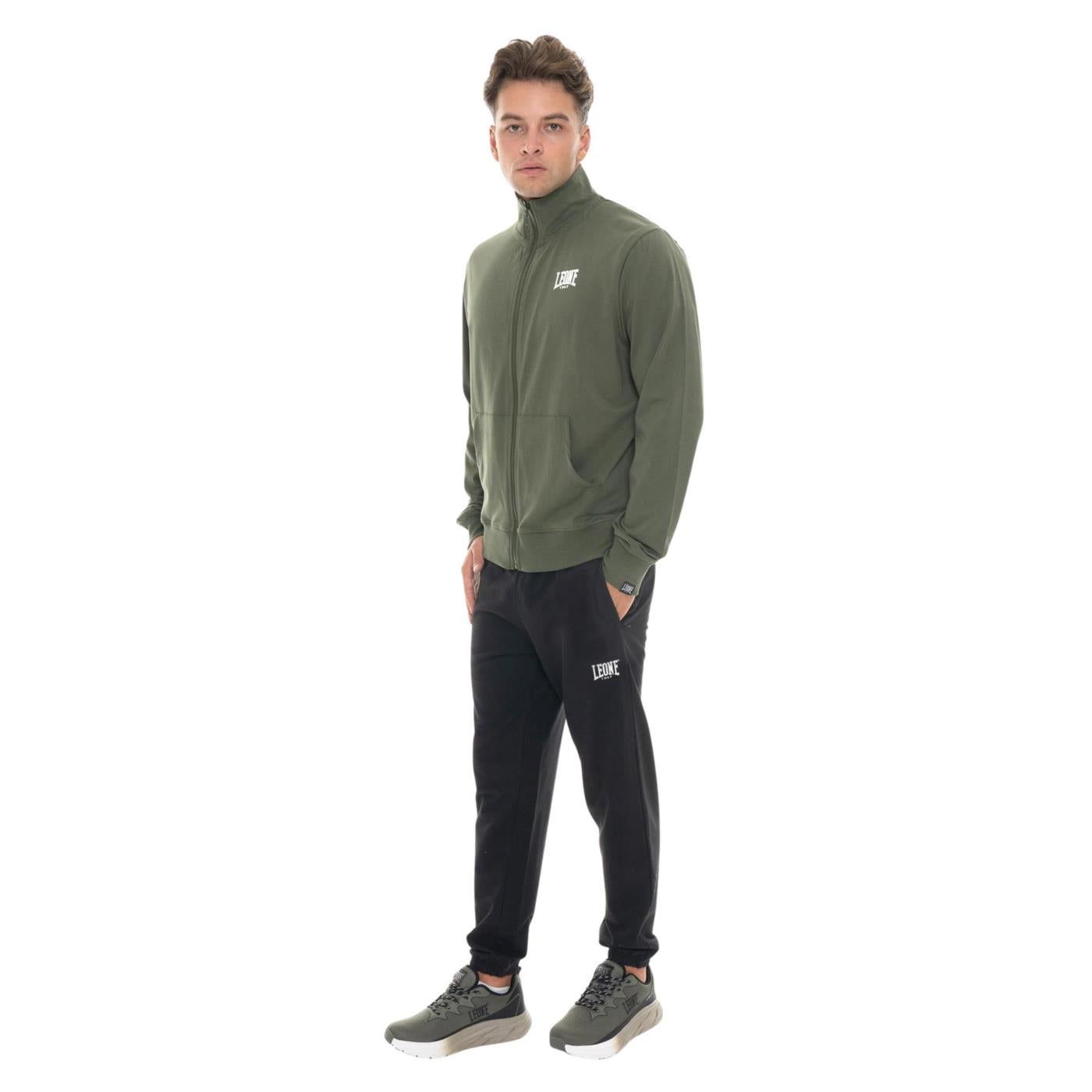 LEONE FELPA FULL ZIP SMALL LOGO - Militare - vista 4