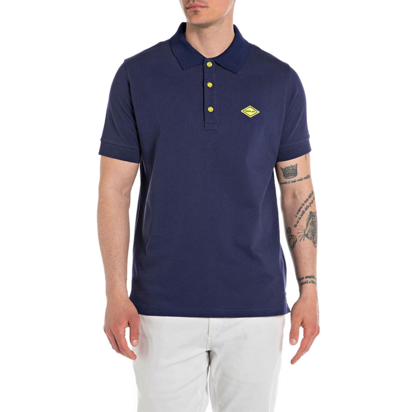 REPLAY MEN'S SHORT-SLEEVE POLO SHIRT