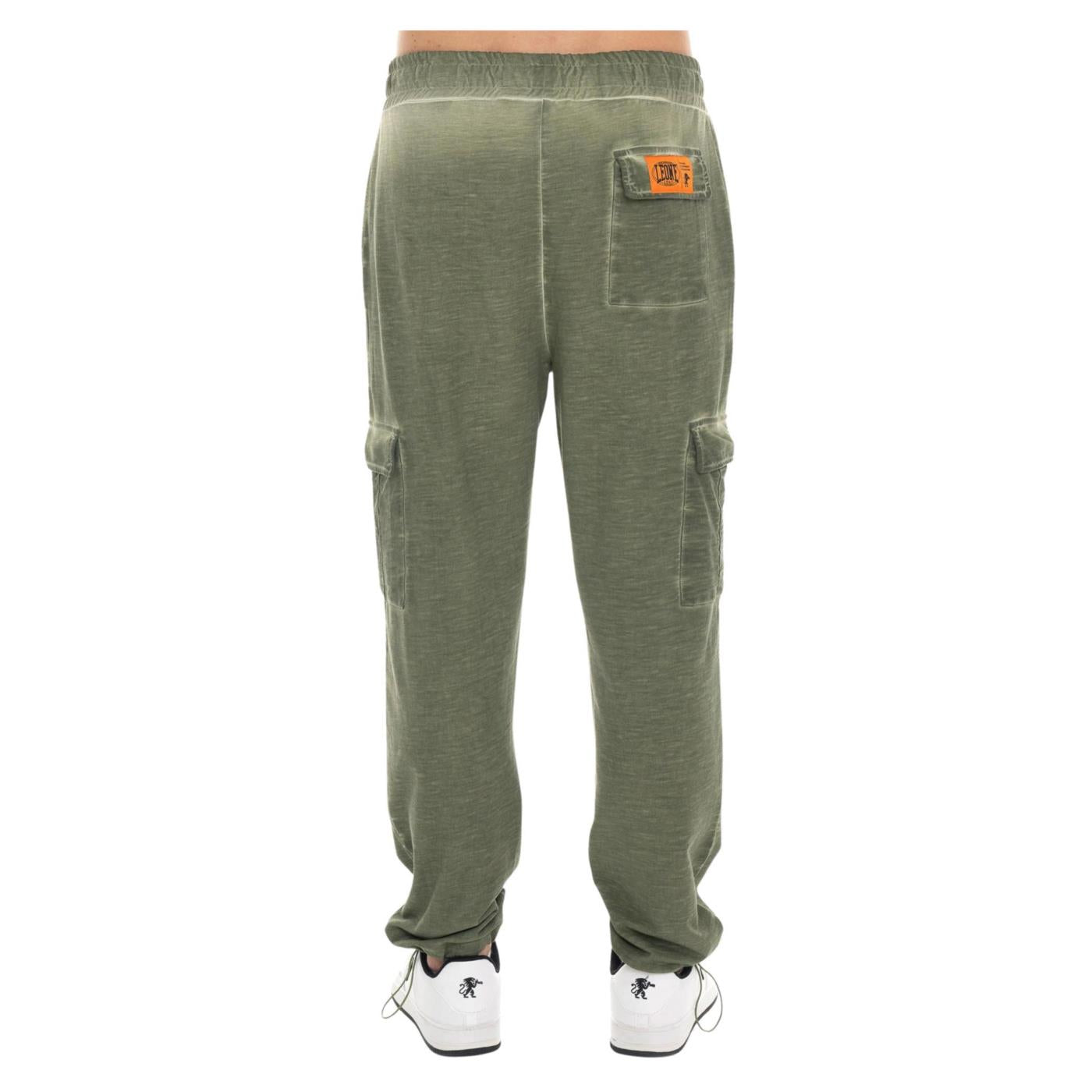 LEONE PANTALONI CARGO OLD WASH - Militare - vista 2