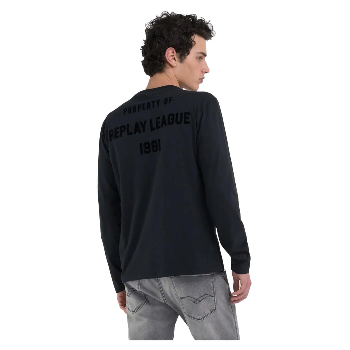 REPLAY TEE ML JERSEY LETTERING - seconda immagine