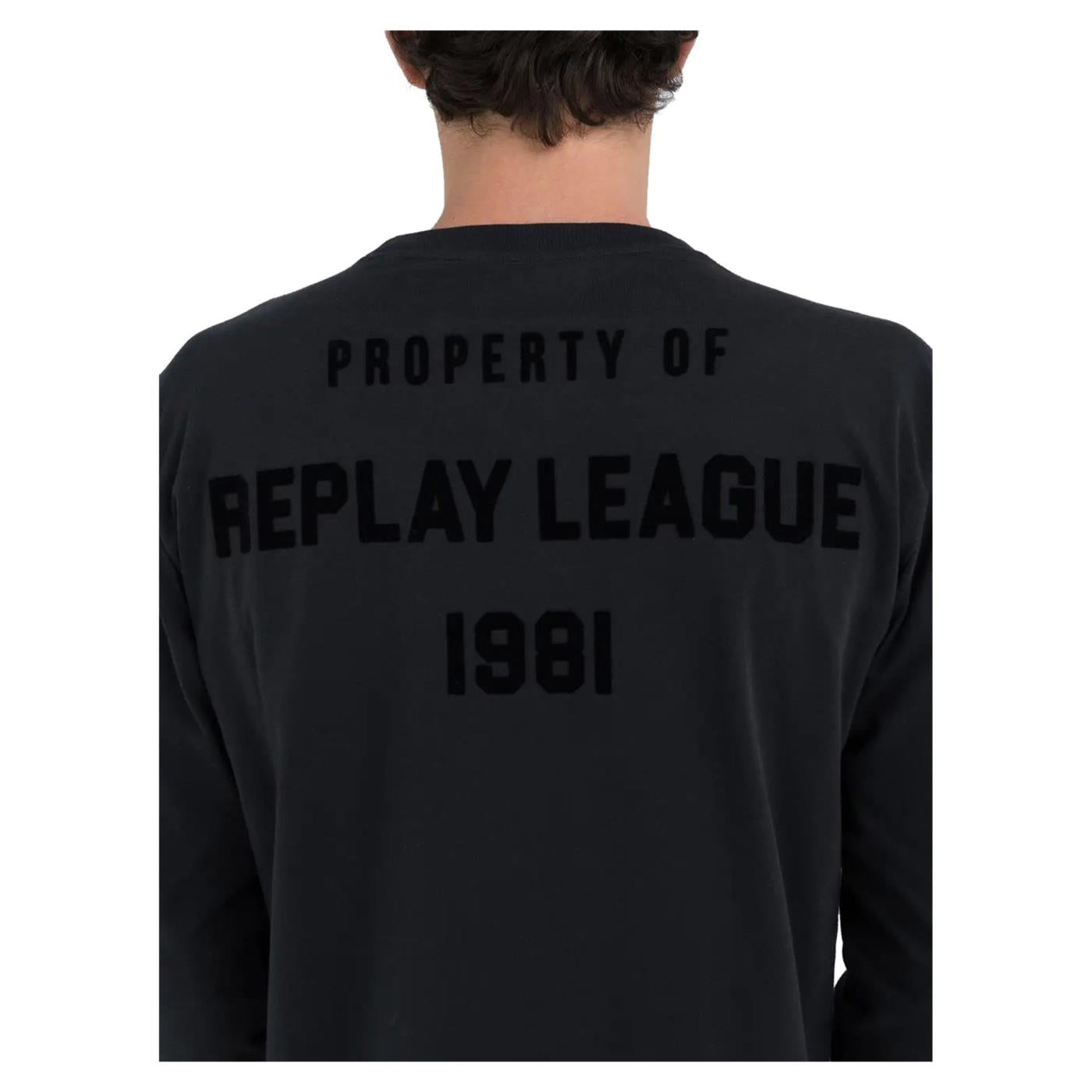 REPLAY TEE ML JERSEY LETTERING