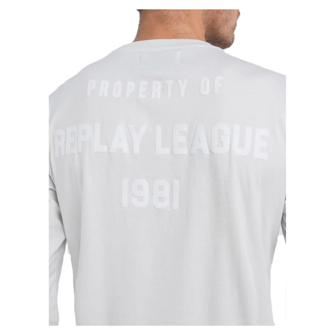 REPLAY TEE ML JERSEY LETTERING