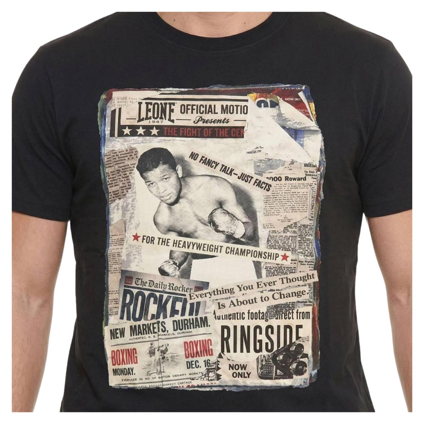 LEONE T-SHIRT GRAPHIC STRETCH - Nero - vista 4