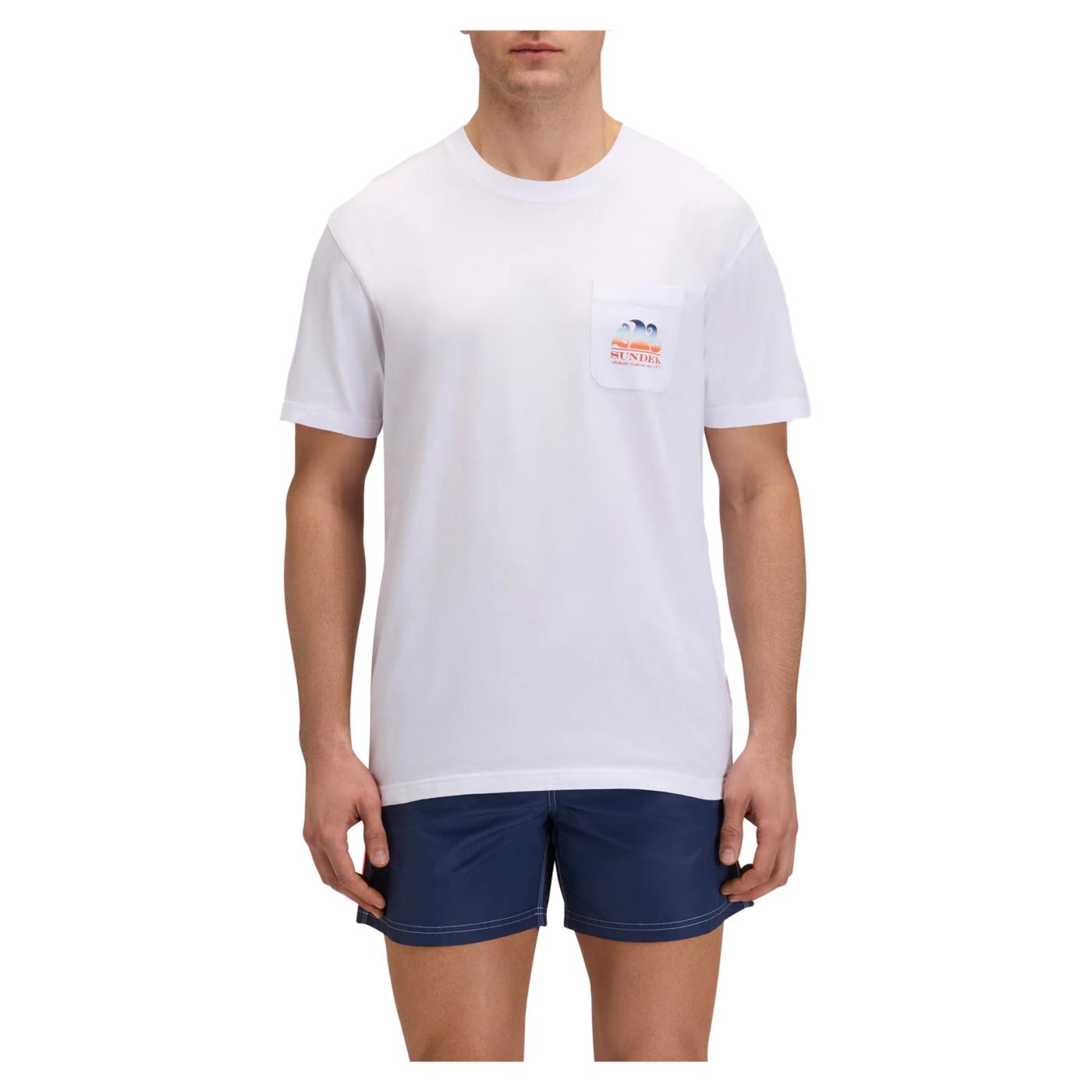 SUNDEK T-SHIRT NEW HERBERT - Bianco - vista 3