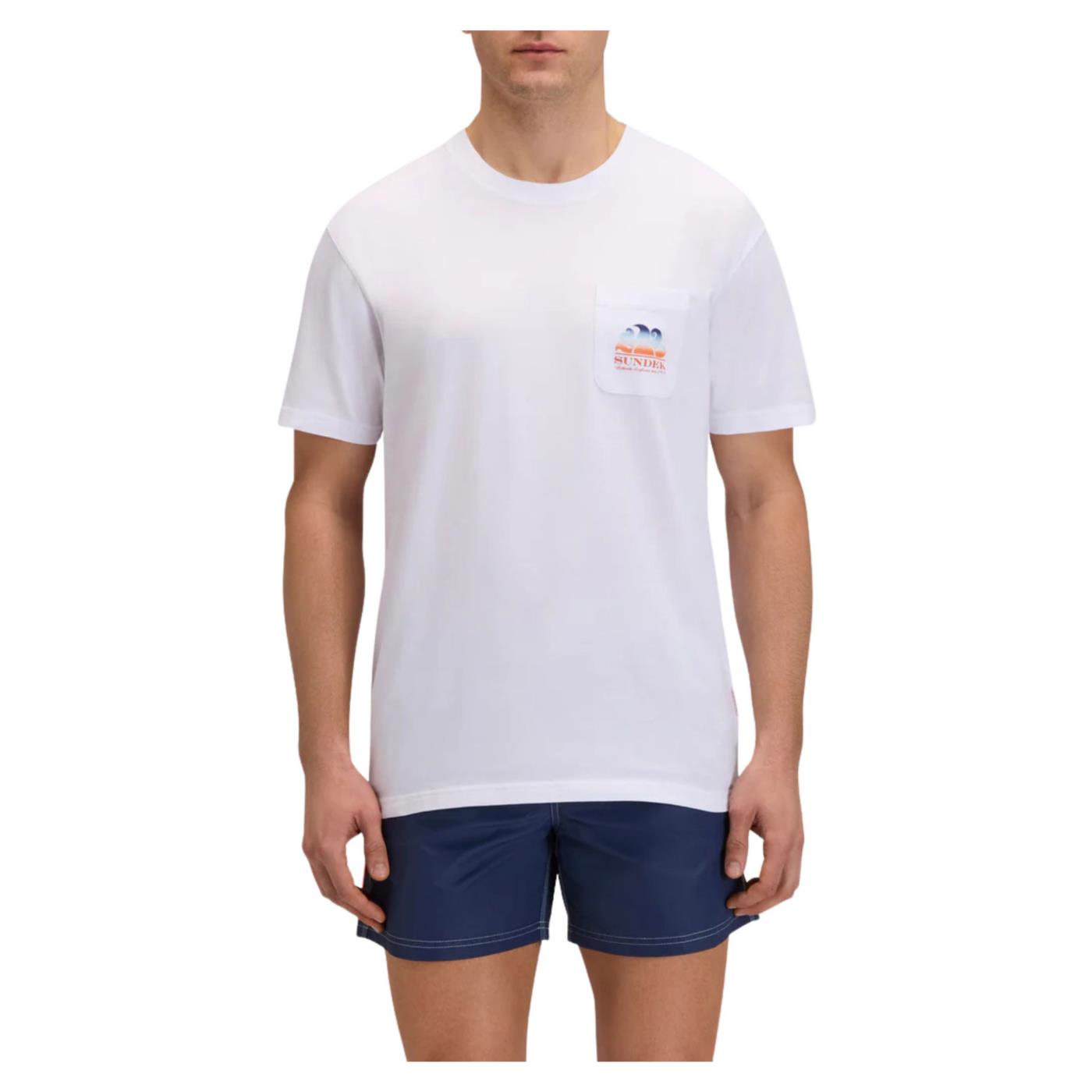 SUNDEK T-SHIRT NEW HERBERT - Bianco - vista 2