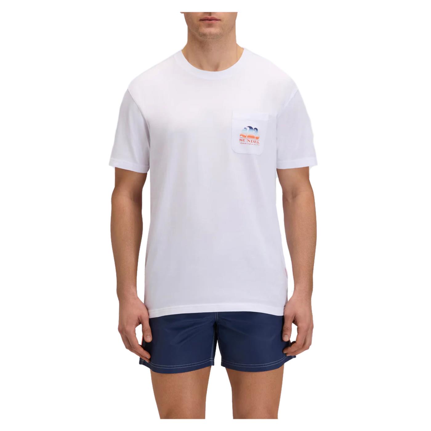 SUNDEK T-SHIRT NEW HERBERT - Bianco - vista 4