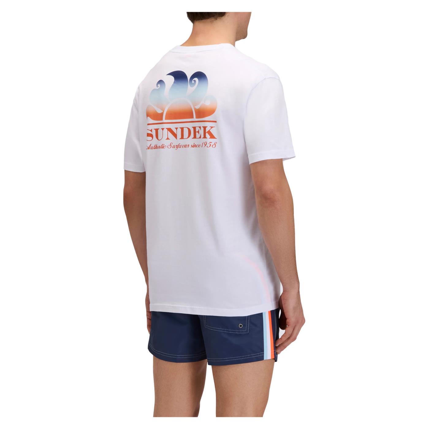 SUNDEK T-SHIRT NEW HERBERT - Bianco - vista 5
