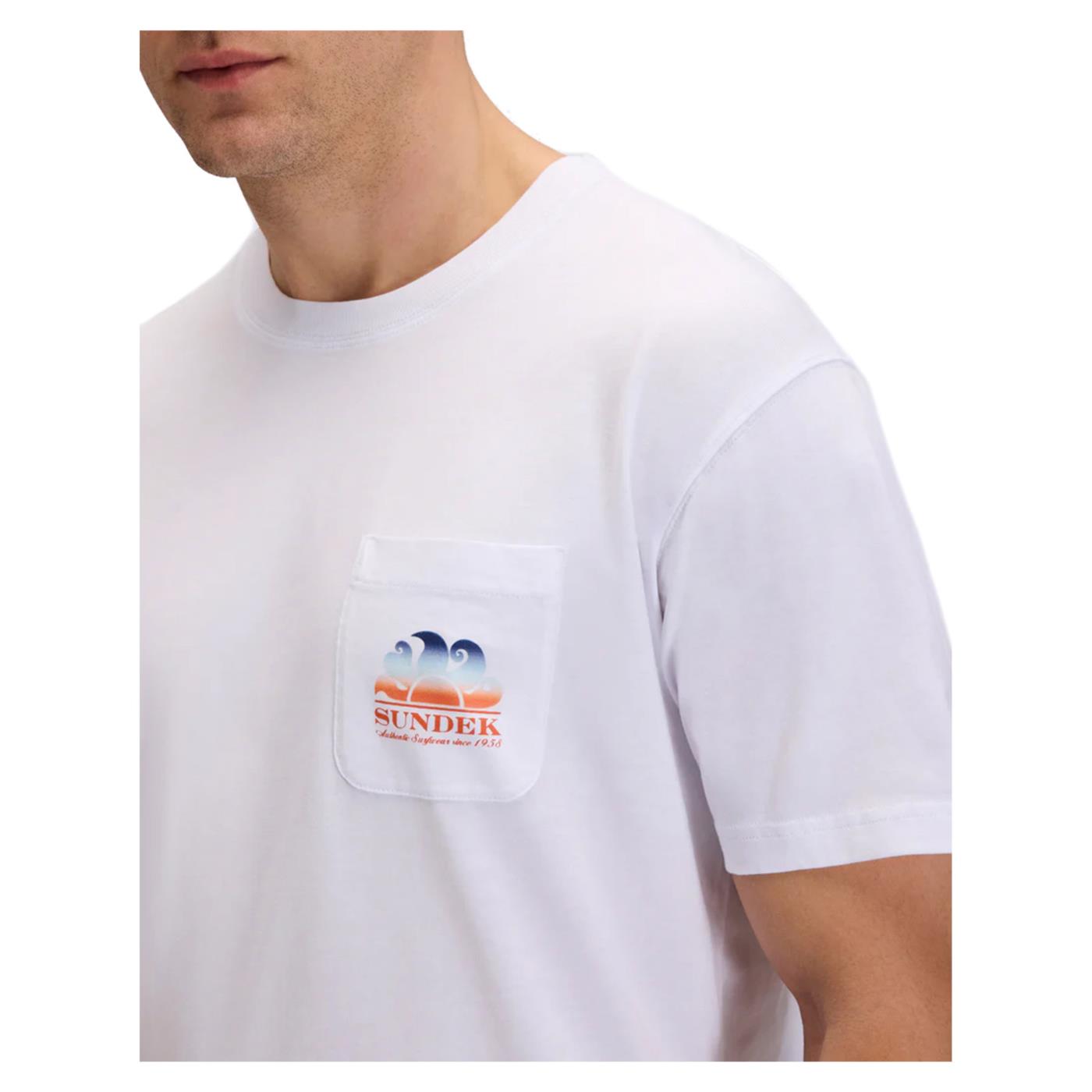 SUNDEK T-SHIRT NEW HERBERT - Bianco - vista 7