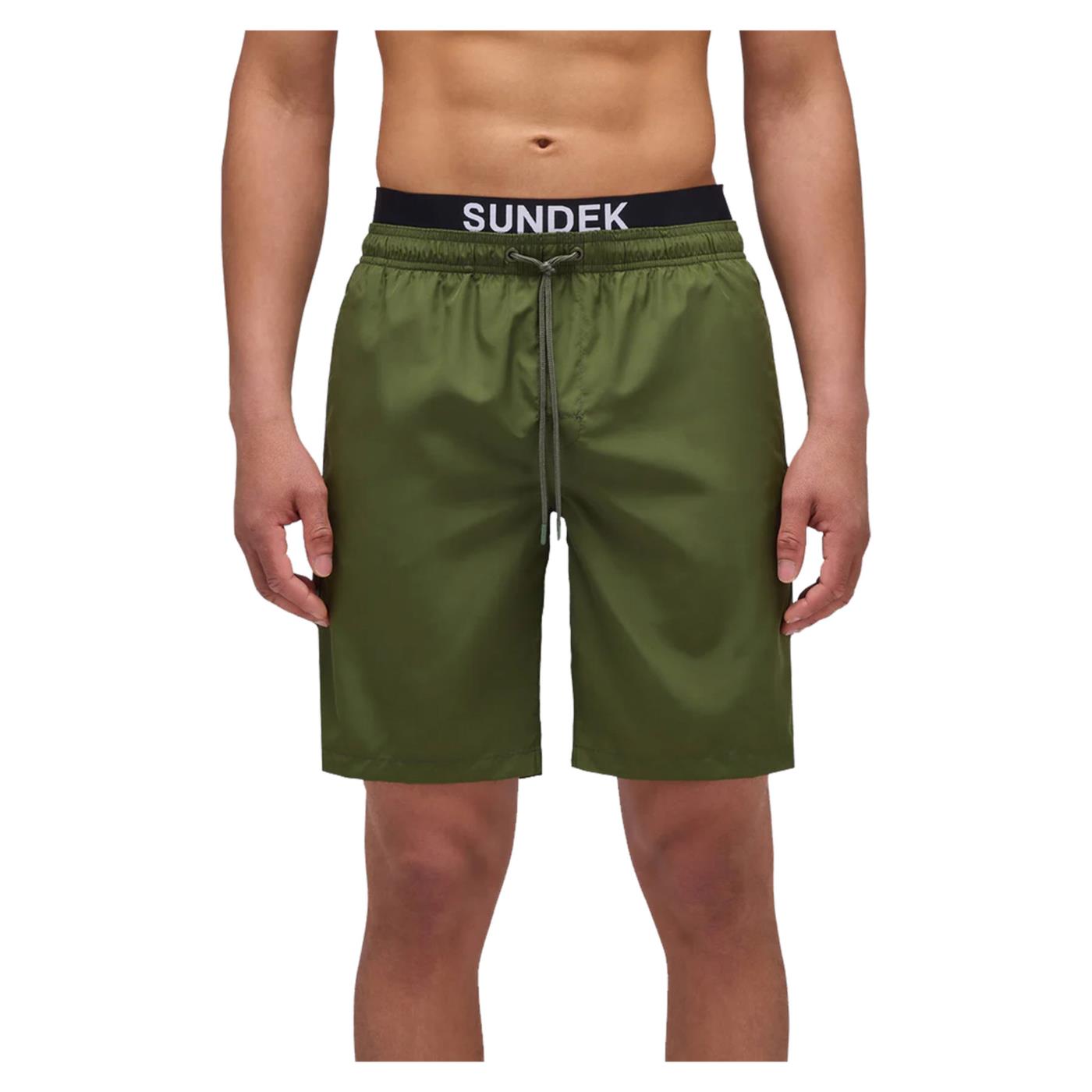 SUNDEK BOARDSHORT ELASTIC LOGO - Militare - immagine principale