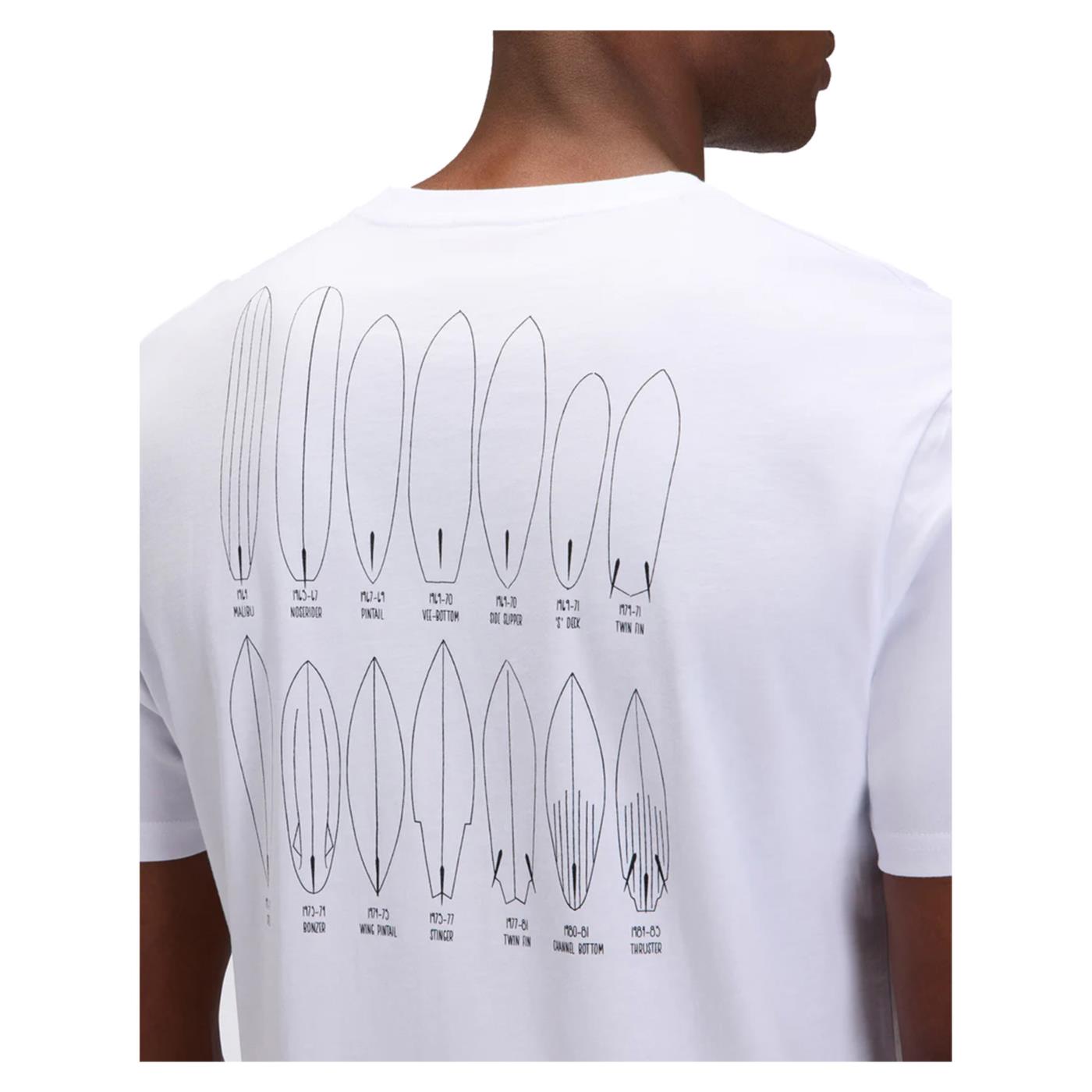 SUNDEK T-SHIRT BEACH SMALL PRINT - Bianco - vista 5