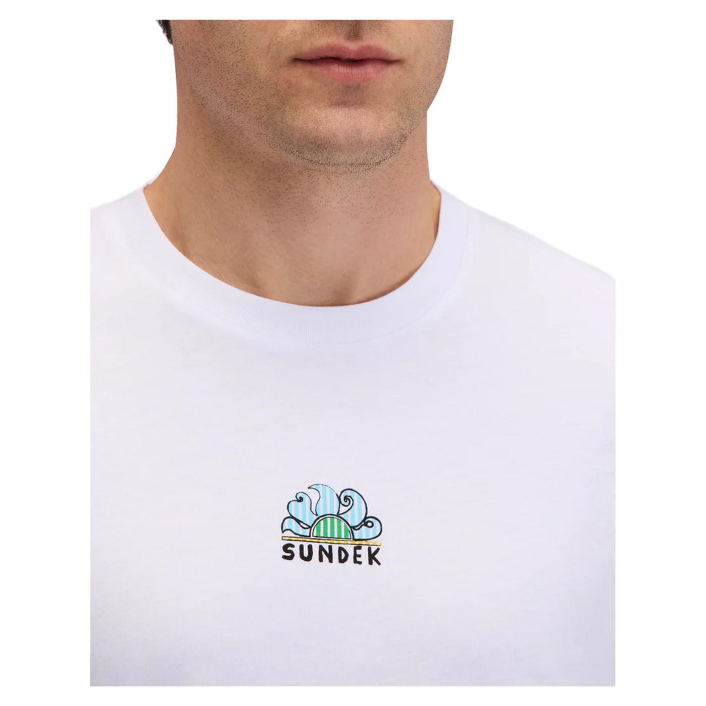 SUNDEK T-SHIRT SMALL LOGO - Bianco - vista 7
