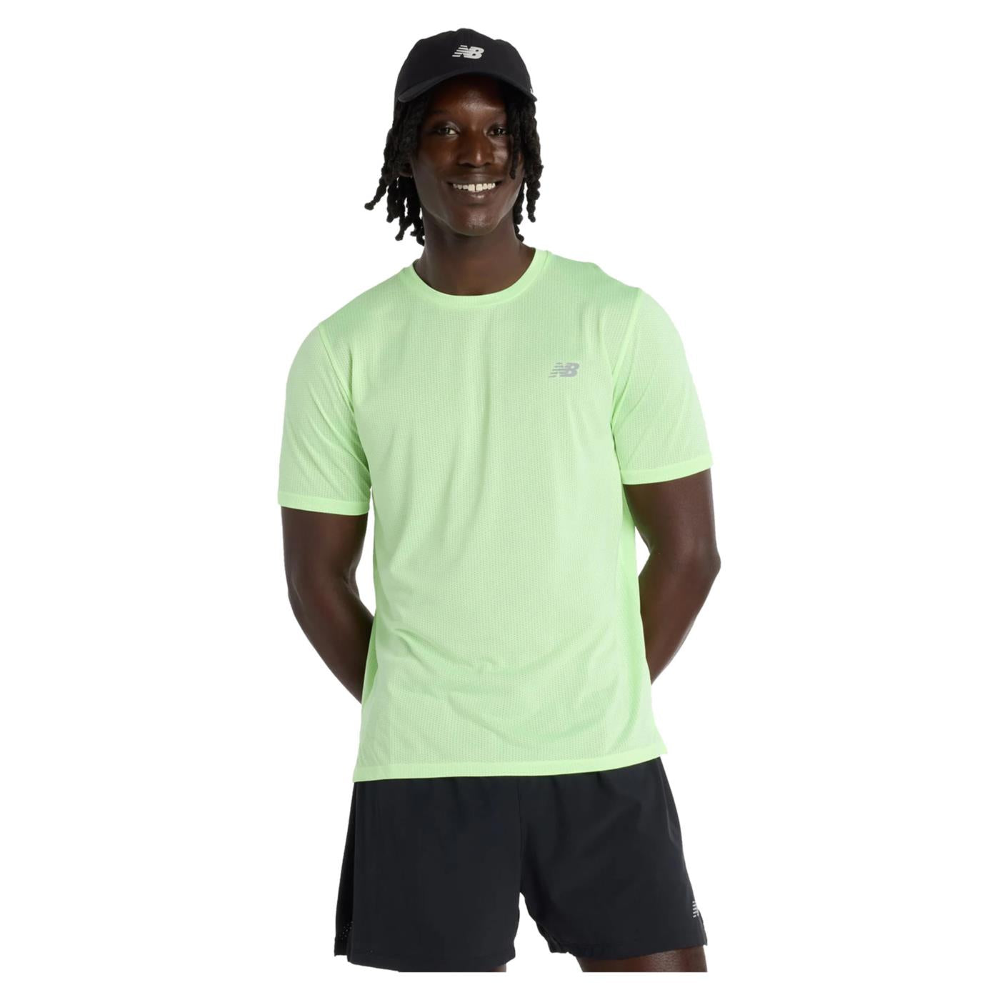NEW BALANCE RUN ATHLETICS T-SHIRT - Lime - immagine principale