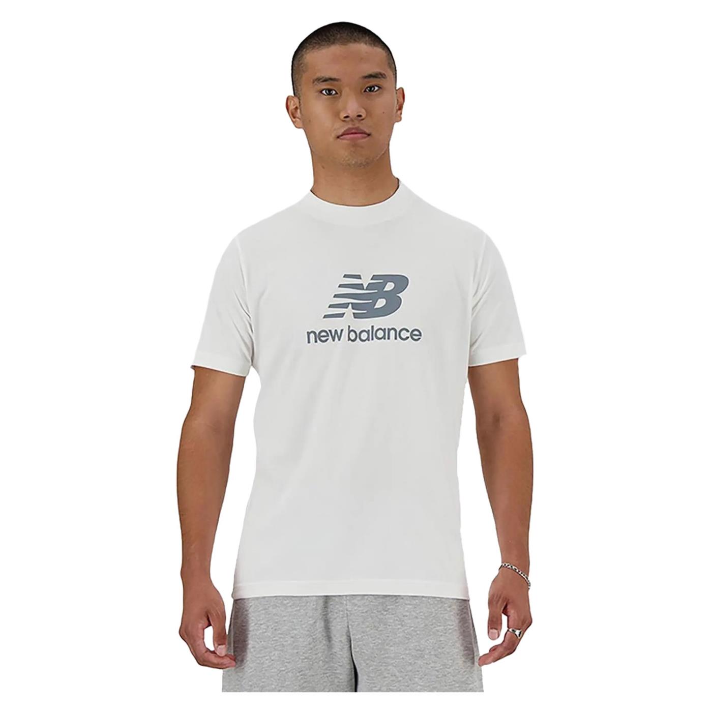 NEW BALANCE SPORT ESSENTIALS LOGO TEE - C1-bianco - immagine principale