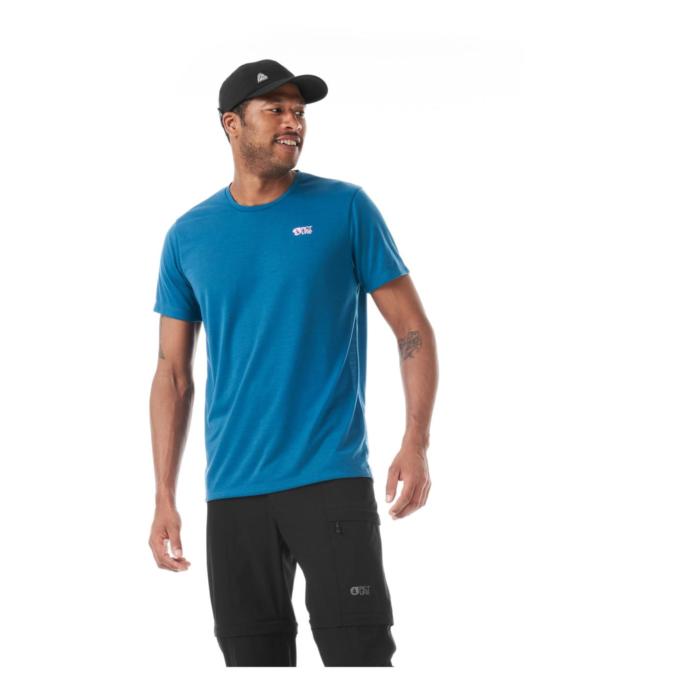 PICTURE TIMONT SS URBAN TECH TEE - Blu - vista 2