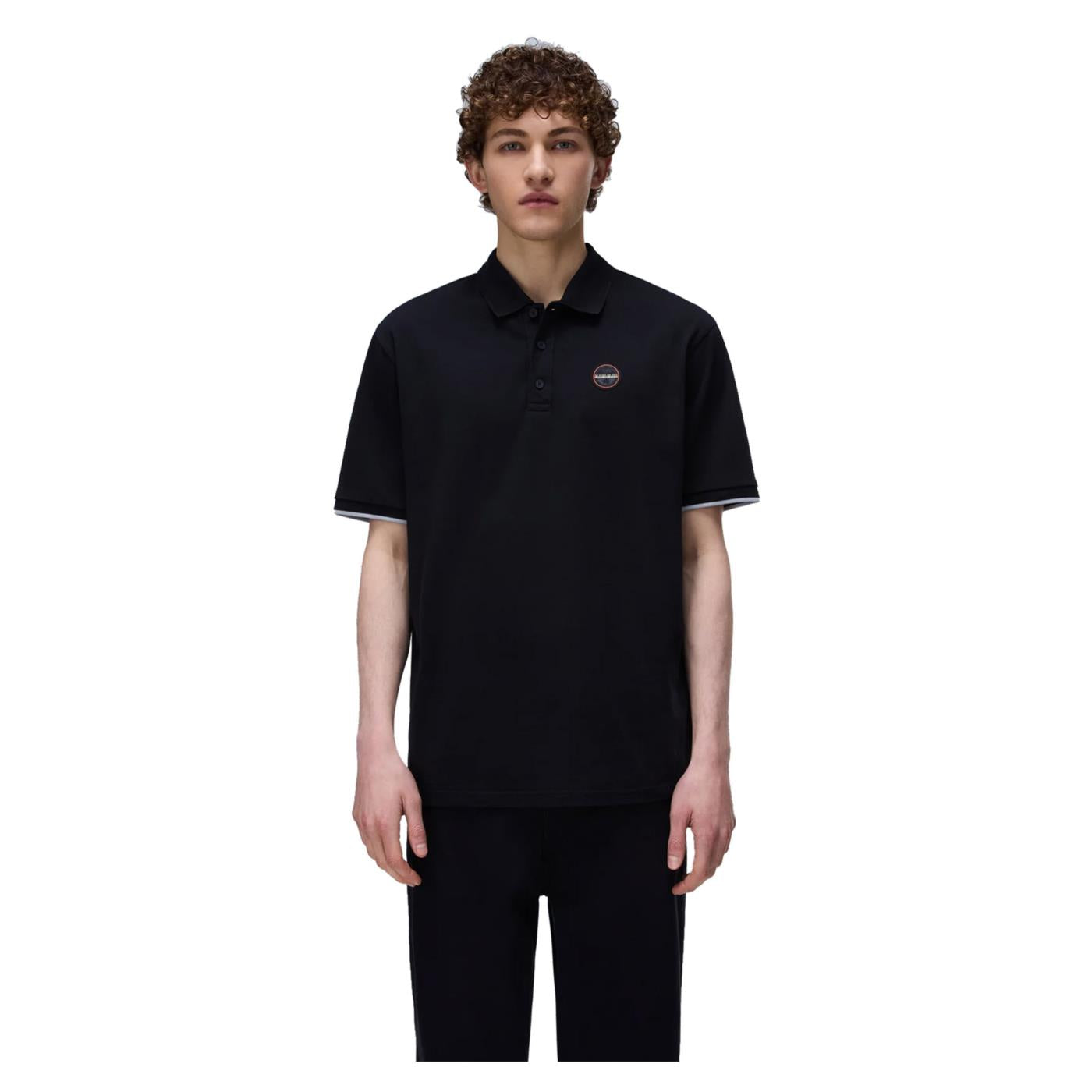 NAPAPIJRI POLO E-BADGE SS - C1-nero - immagine principale