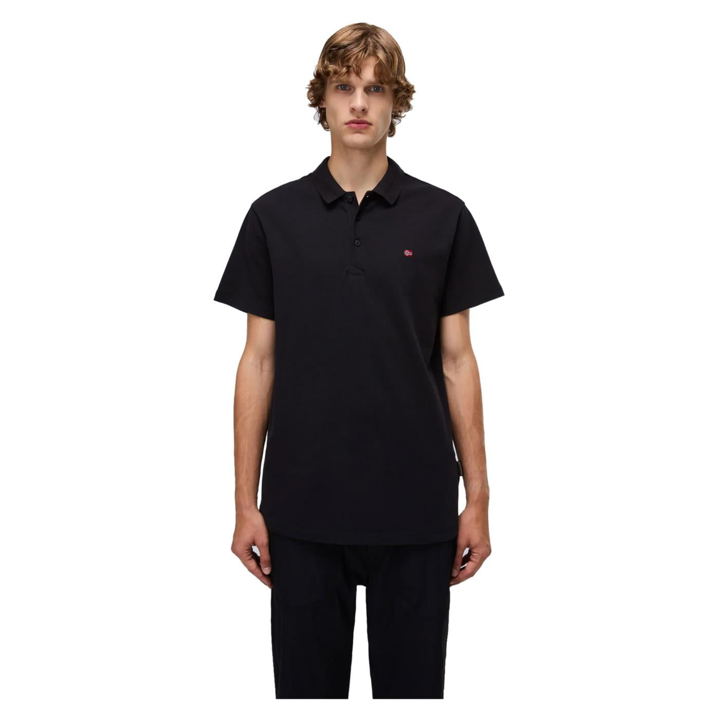 NAPAPIJRI POLO EALIS SHORT SLEEVE - C1-nero - immagine principale