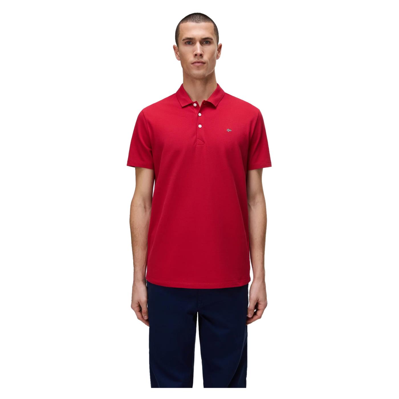 NAPAPIJRI POLO EALIS SHORT SLEEVE - C1-rosso - immagine principale