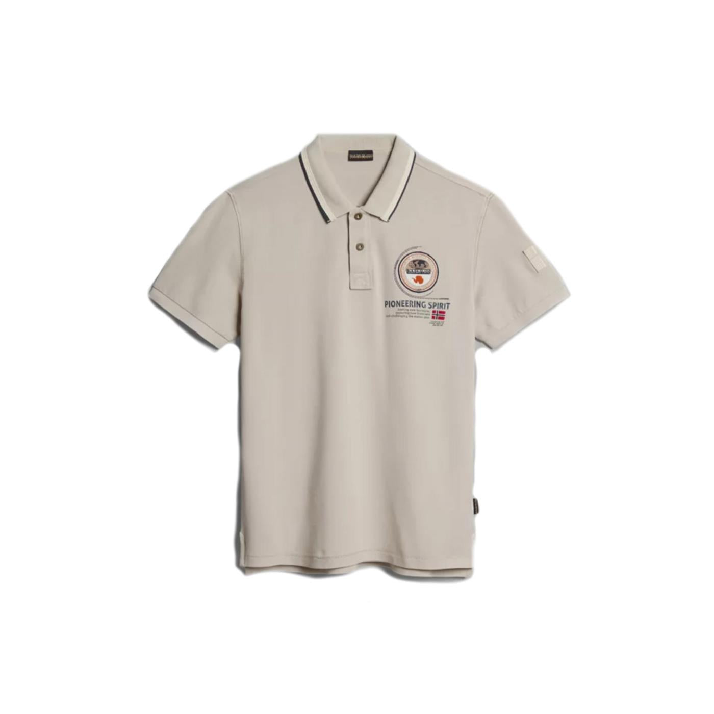 NAPAPIJRI GANDY SHORT SLEEVE POLO - Grigio chiaro - immagine principale