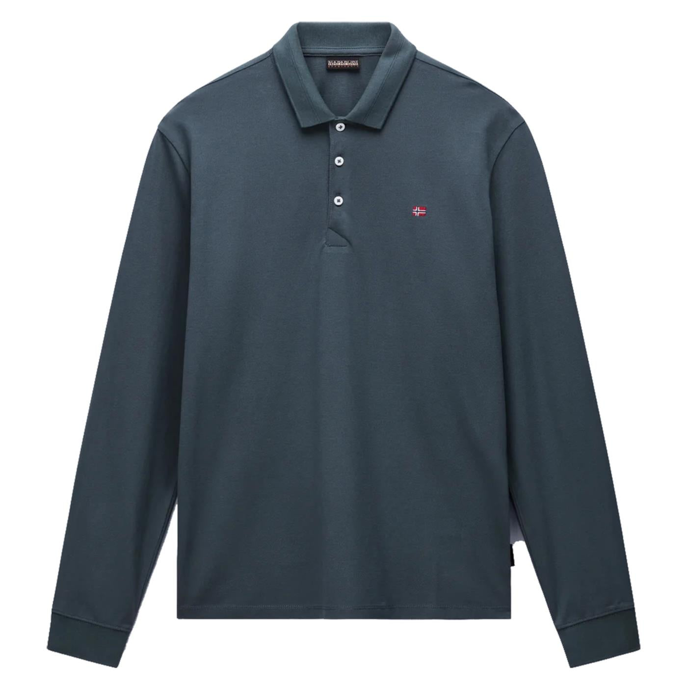NAPAPIJRI POLO EALIS LONG SLEEVE - Grigio scuro - vista 3