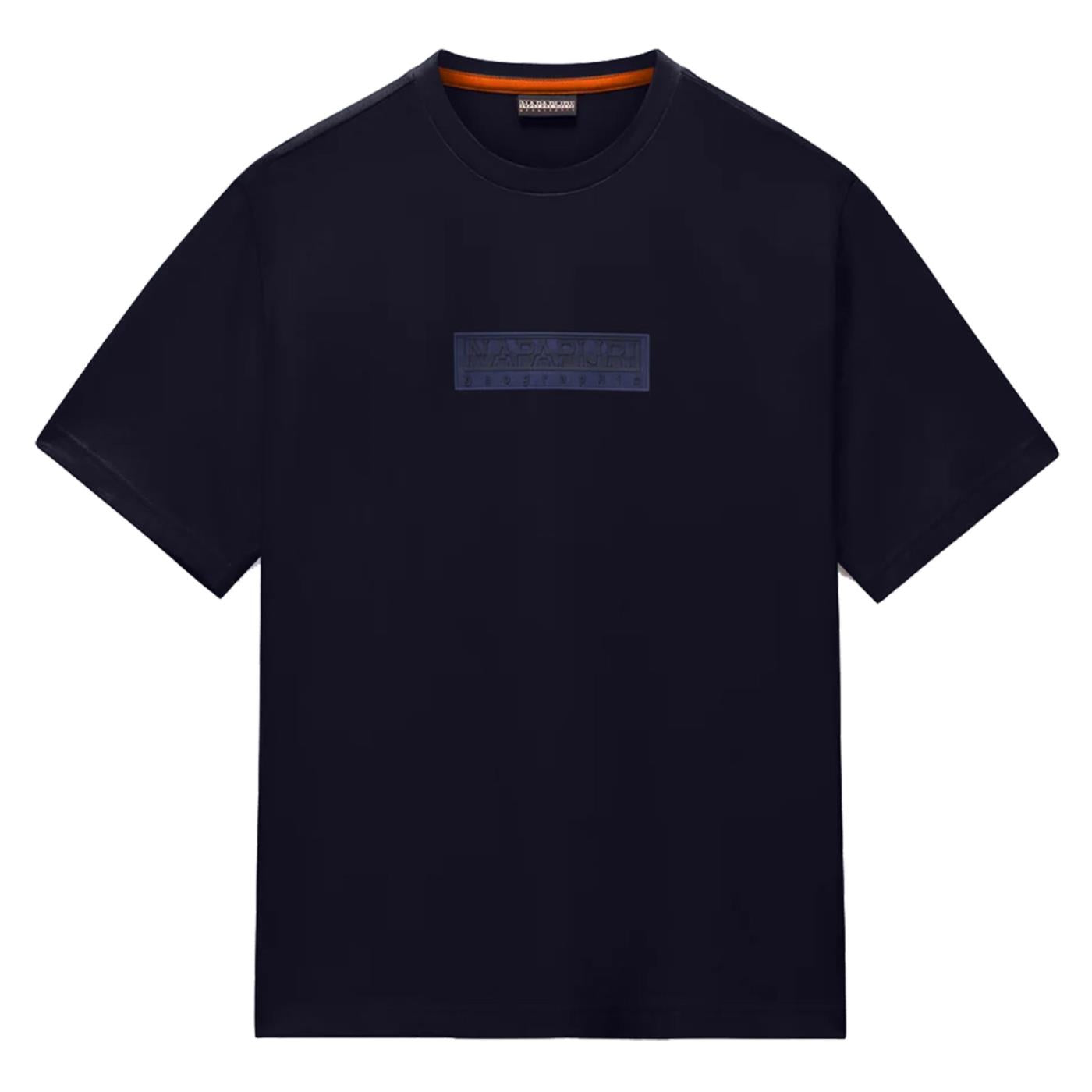 NAPAPIJRI T-SHIRT S-BOX LOGO SS - C1-blu - vista 3