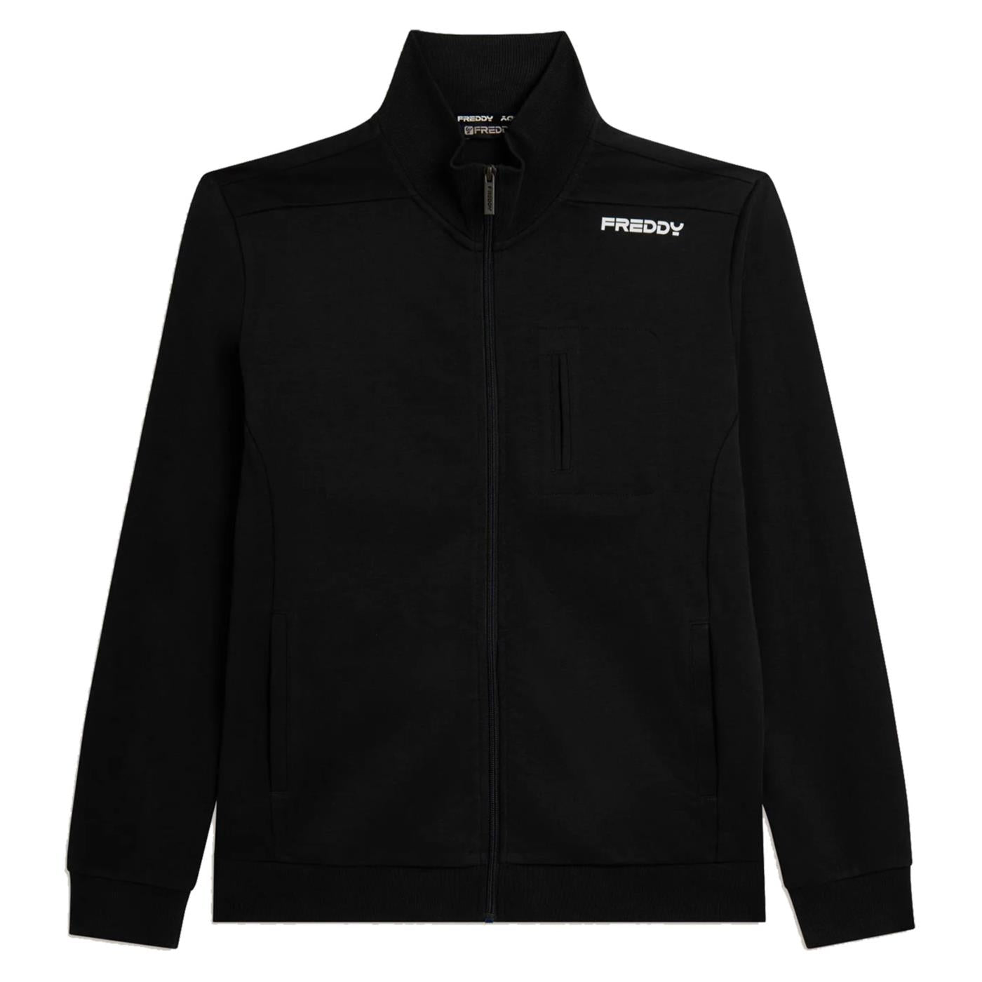 FREDDY FELPA FULL ZIP INTERLOCK - Nero - immagine principale