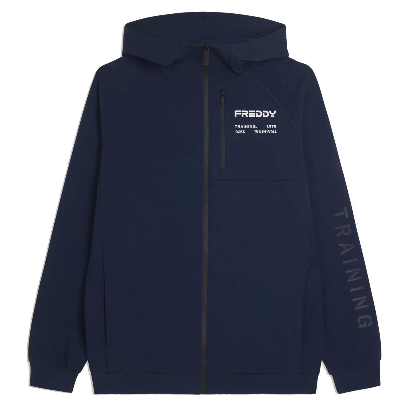 FREDDY FELPA HOODIE FZ STRETCH - Blu - immagine principale