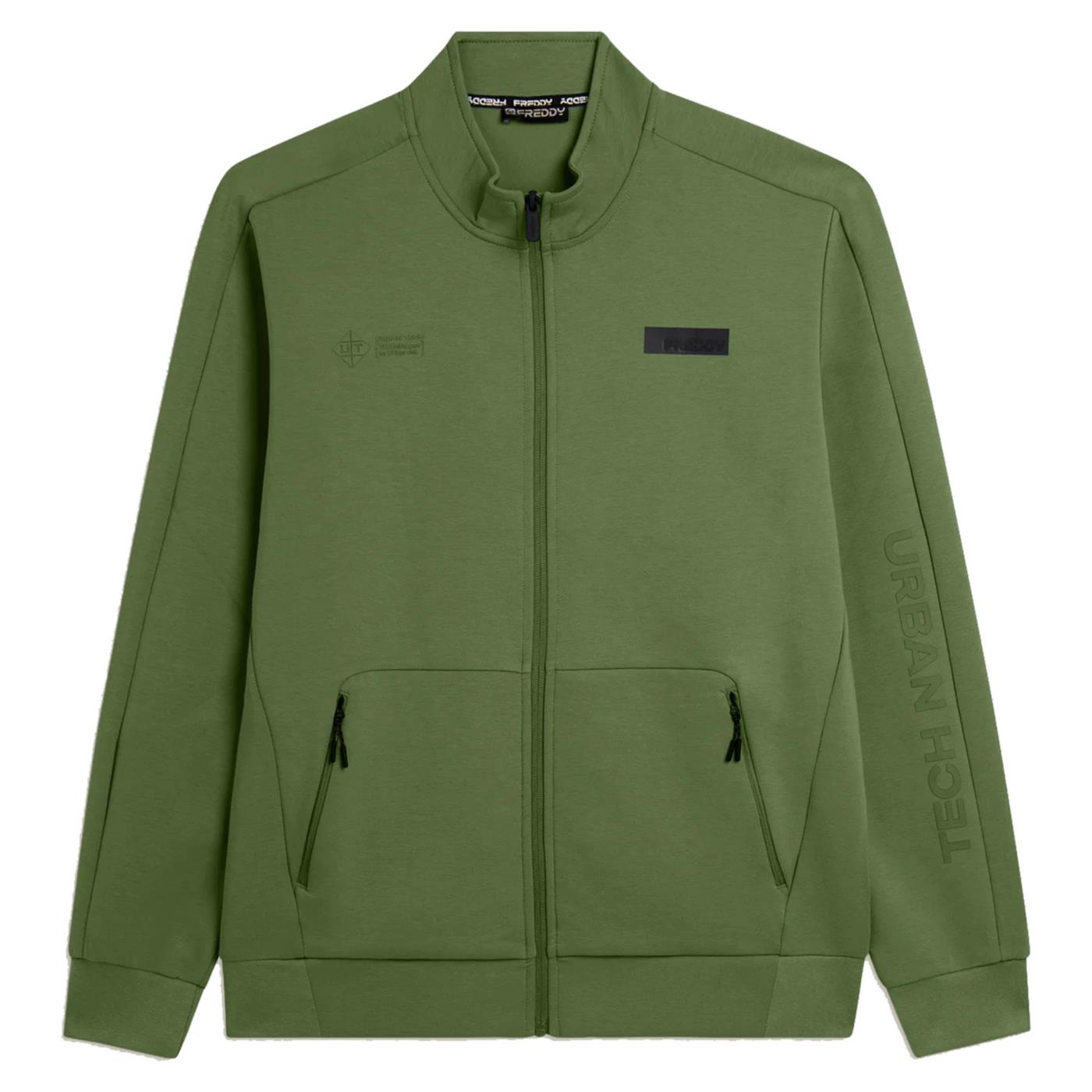FREDDY FELPA FULL ZIP URBAN TECH - Militare - immagine principale
