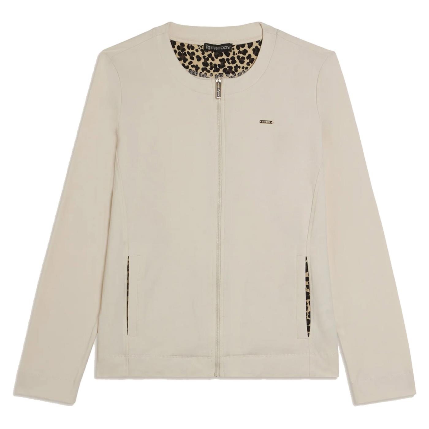 FREDDY FELPA FULL ZIP SLOUNGE - Beige - vista 3